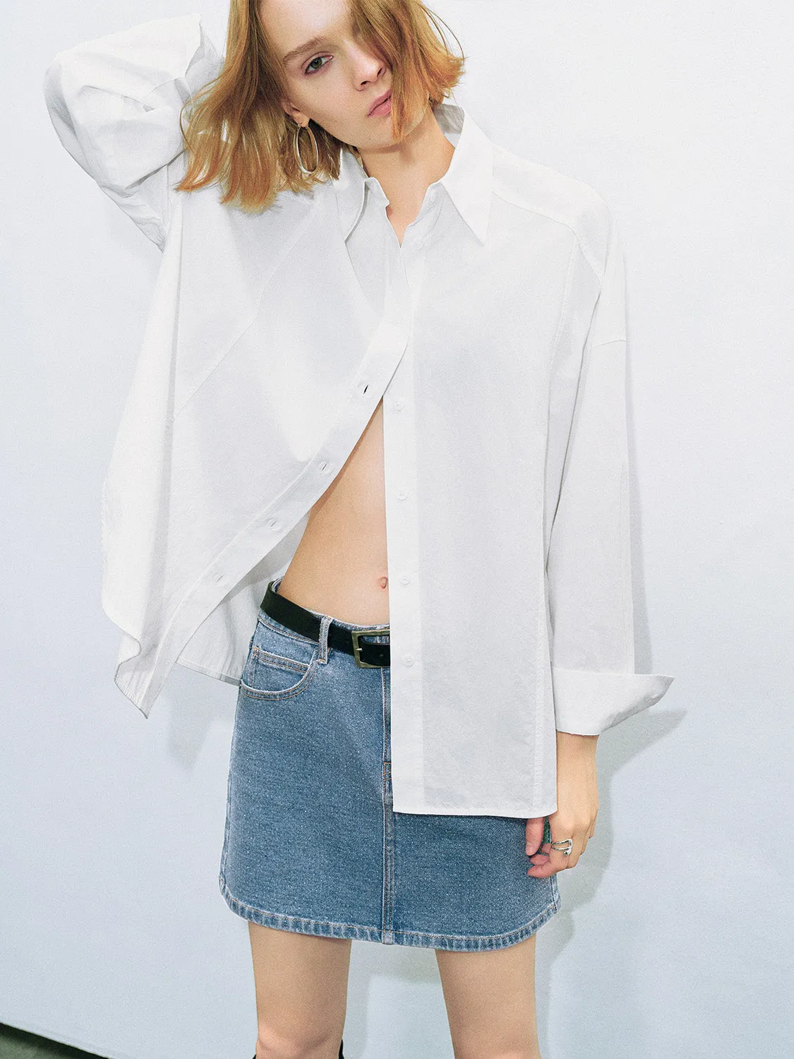 Button Up Oversized Shirt sold by Urban Revivo