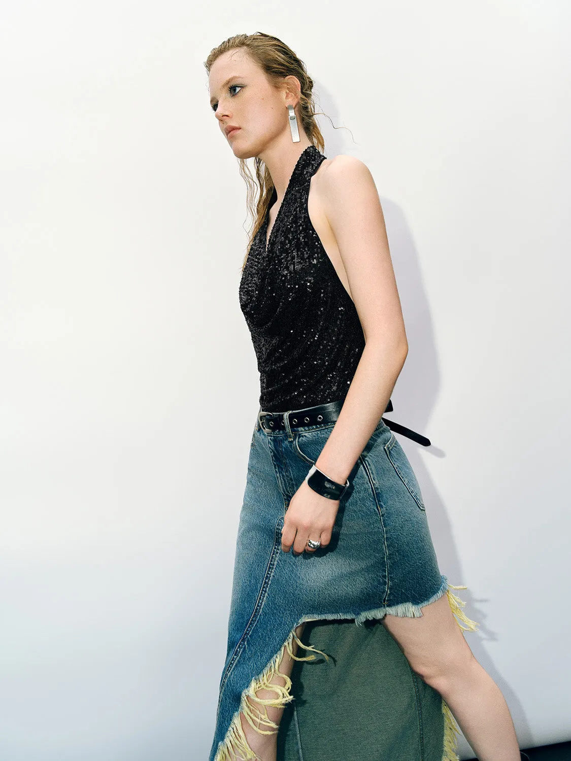 Sequins Halter Neck Cami Top sold by Urban Revivo product image thumbnail 3