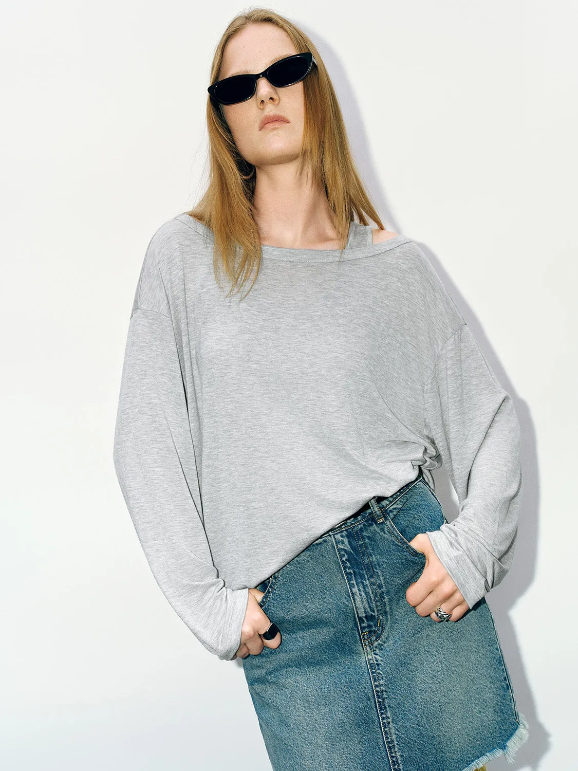 2 In 1 Loose T-Shirt sold by Urban Revivo product image thumbnail 3