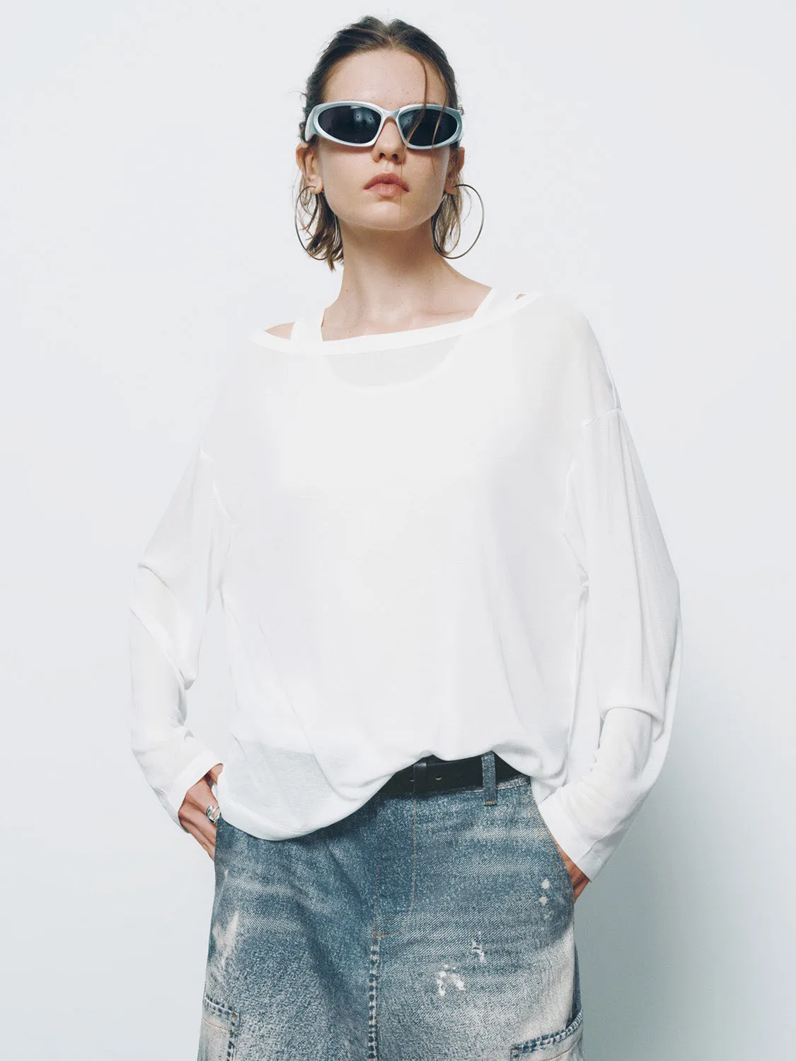 2 In 1 Loose T-Shirt sold by Urban Revivo