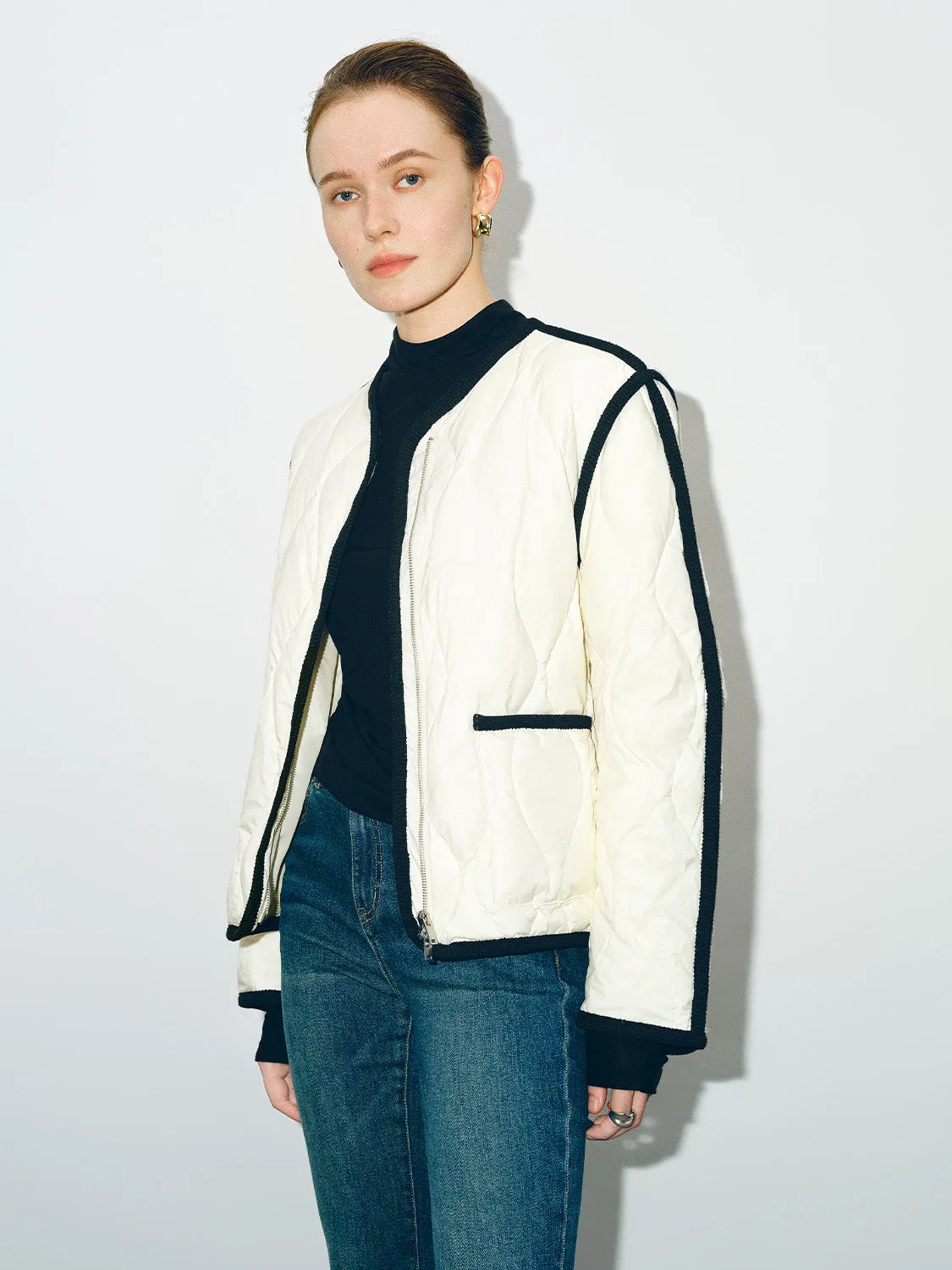 Crew Neck Loose Down Jacket sold by Urban Revivo product image thumbnail 3