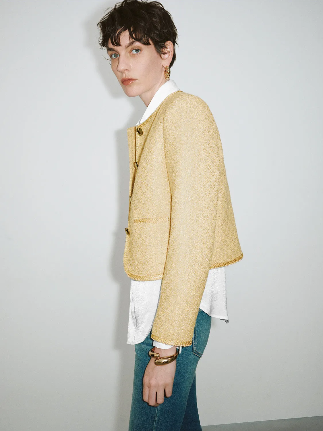 Crew Neck Straight Jacket sold by Urban Revivo product image thumbnail 3