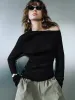 Asymmetric Skinny Knitted T-Shirt sold by Urban Revivo