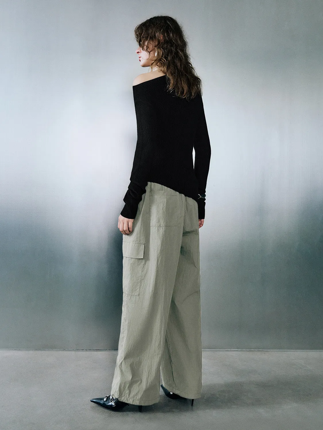 Asymmetric Skinny Knitted T-Shirt sold by Urban Revivo product image thumbnail 4