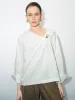 Asymmetric Twist Loose Blouse sold by Urban Revivo