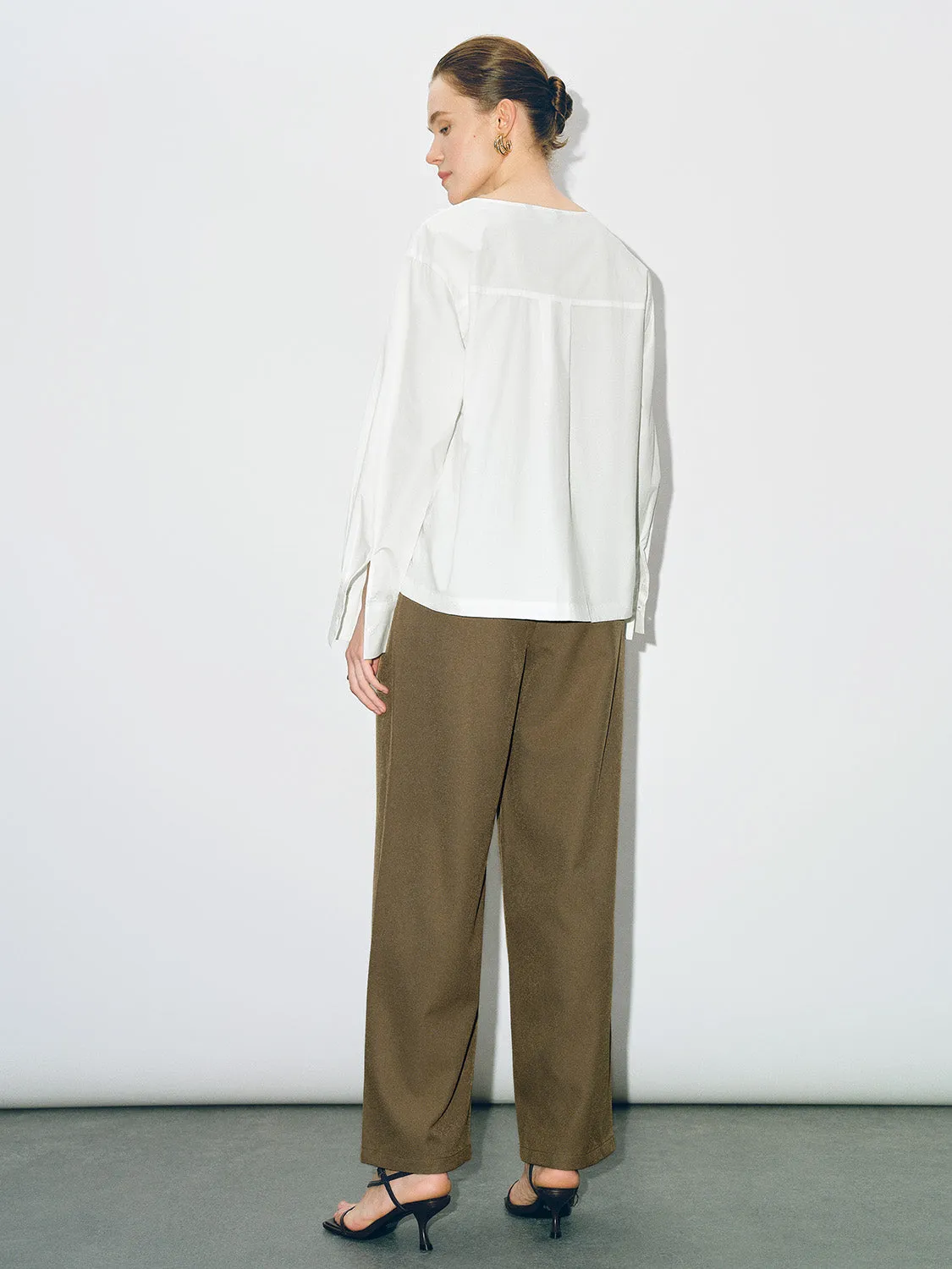 Asymmetric Twist Loose Blouse sold by Urban Revivo product image thumbnail 4