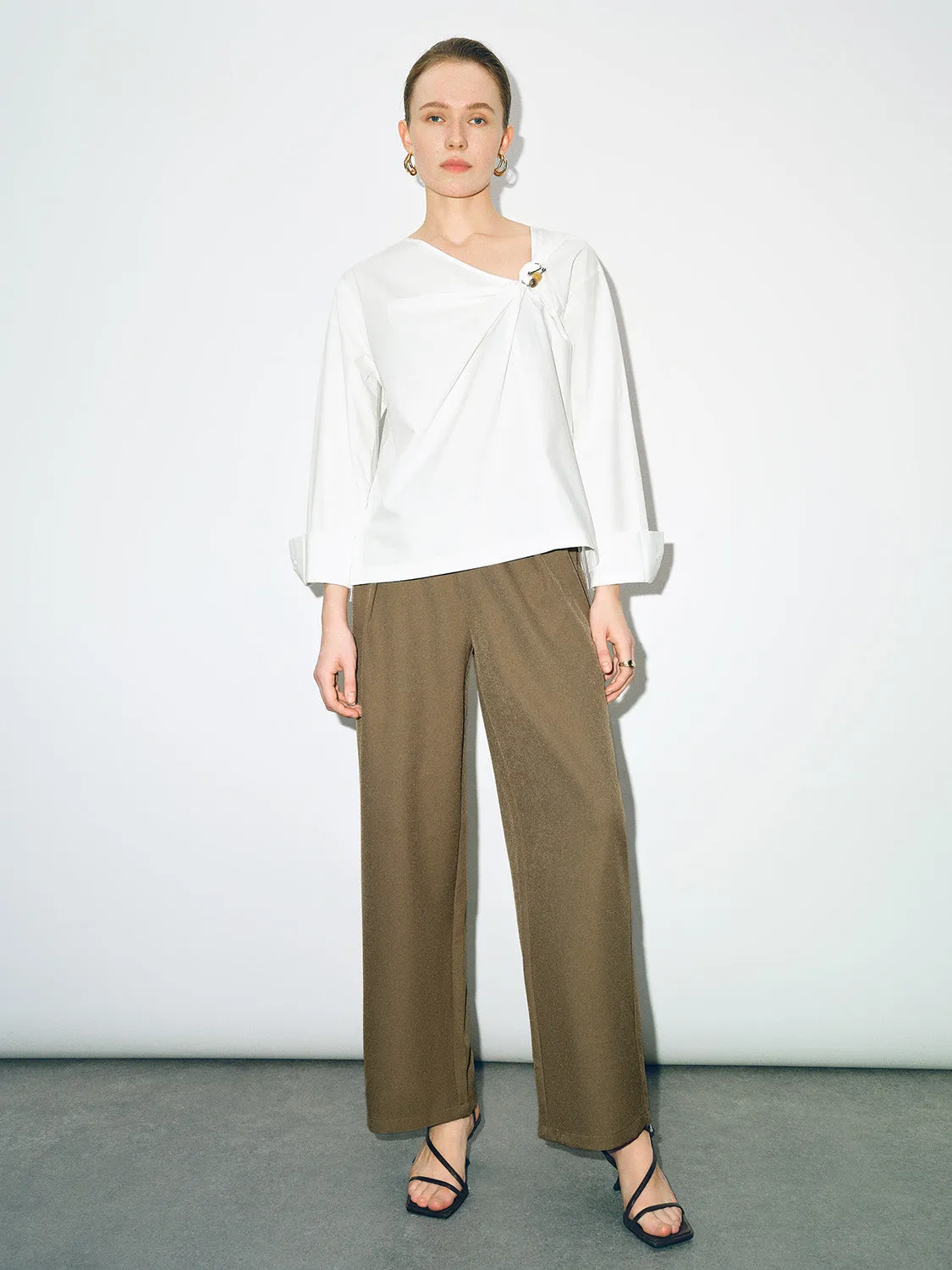 Asymmetric Twist Loose Blouse sold by Urban Revivo product image thumbnail 5