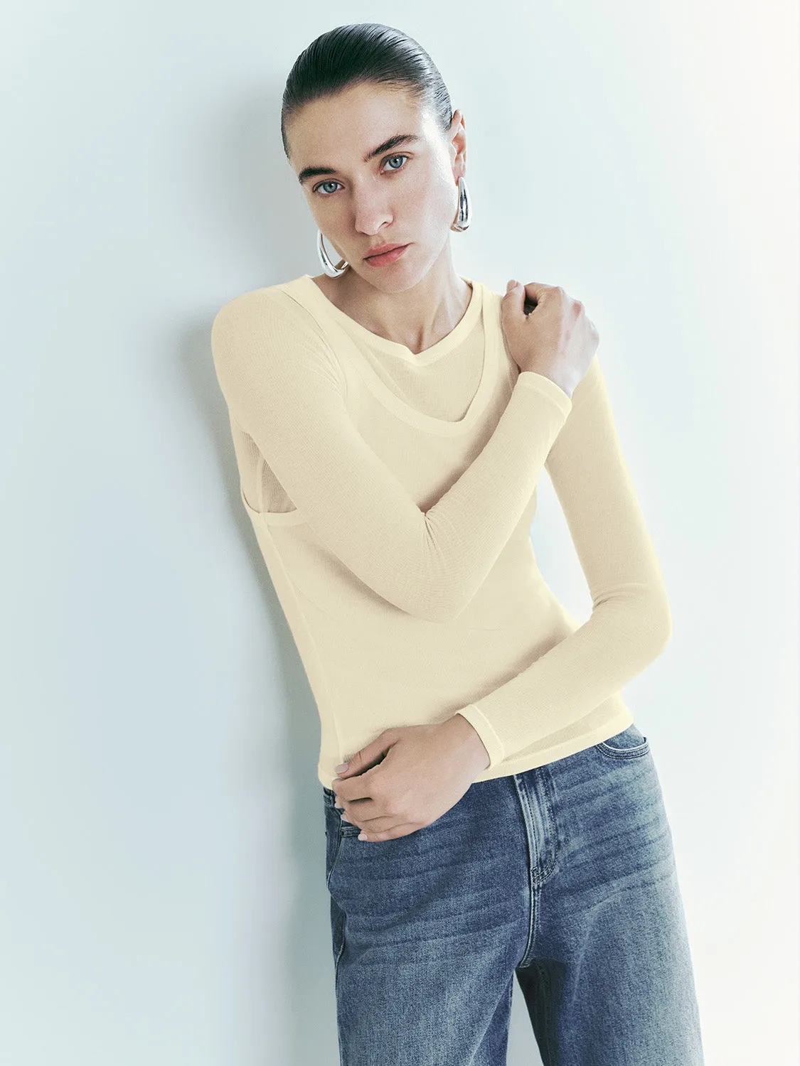 2 In 1 Skinny T-Shirt sold by Urban Revivo product image thumbnail 3