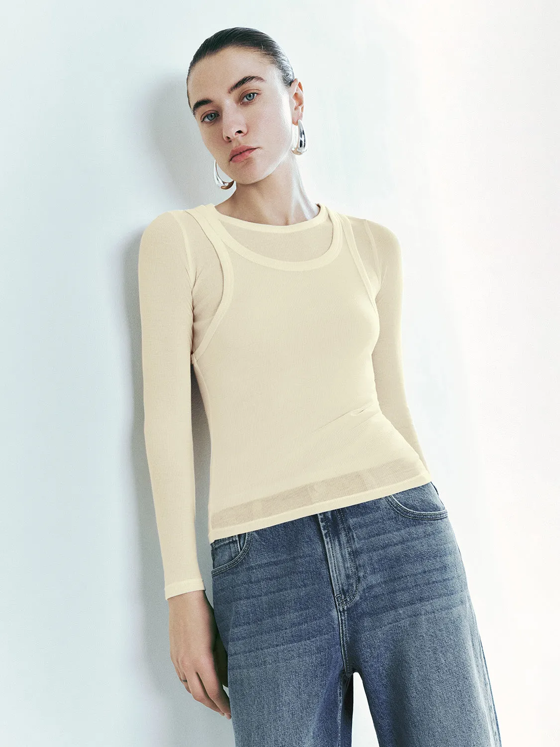 2 In 1 Skinny T-Shirt sold by Urban Revivo