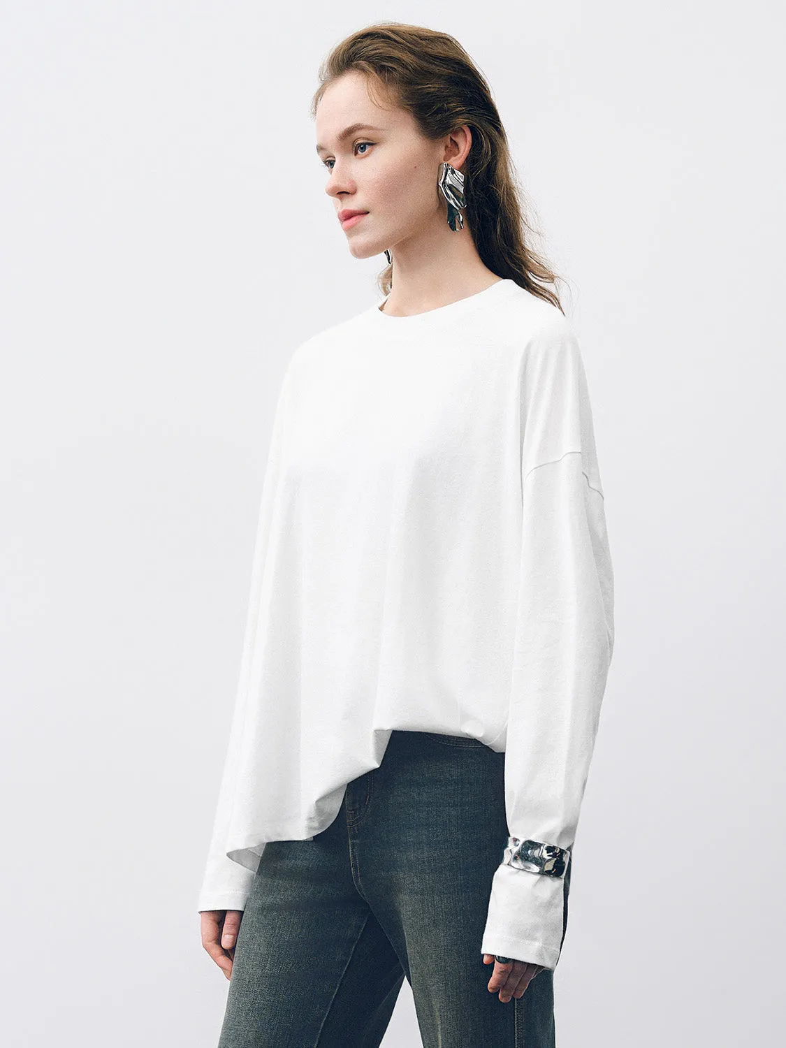 Crew Neck Oversized T-Shirt sold by Urban Revivo product image thumbnail 3