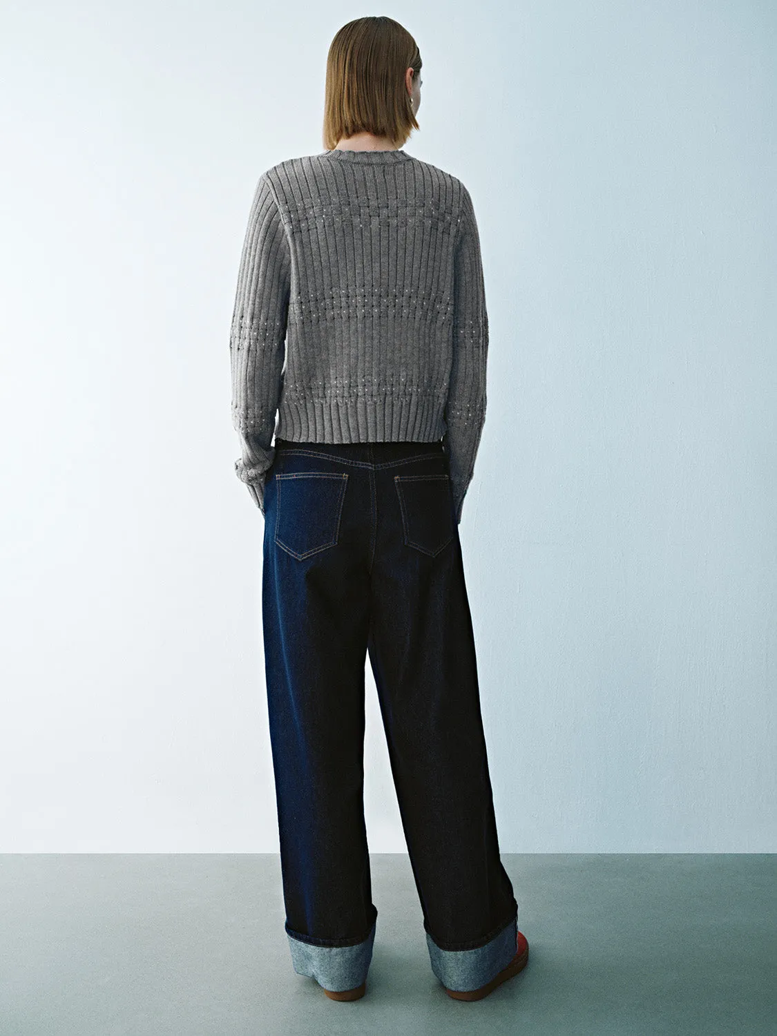 Crew Neck Knitted Cardigan sold by Urban Revivo product image thumbnail 4