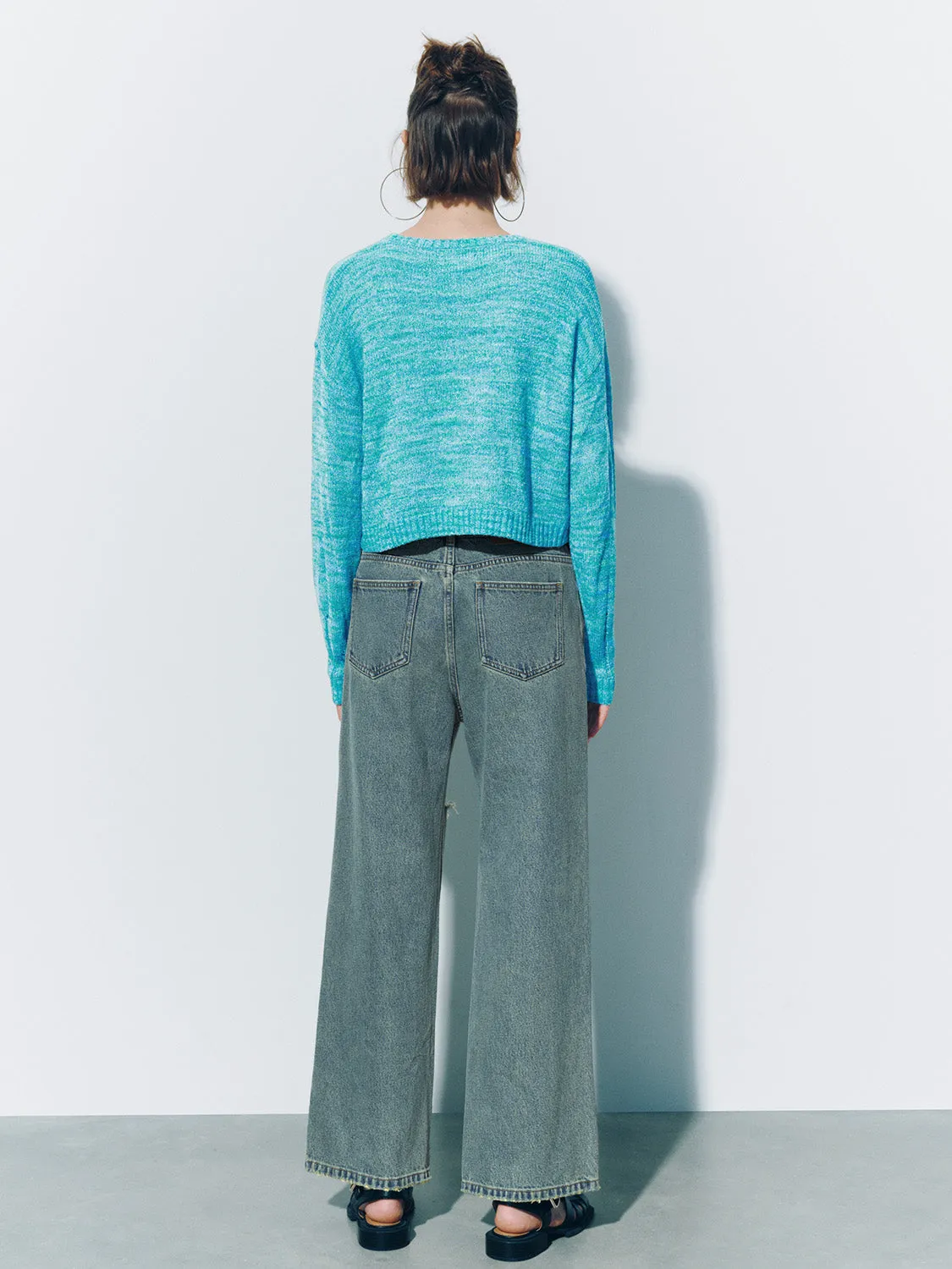 Crew Neck Loose Knitted T-Shirt sold by Urban Revivo product image thumbnail 4