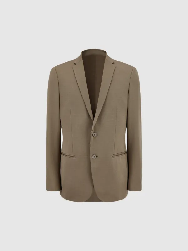 Notch Lapel Straight Blazer sold by Urban Revivo