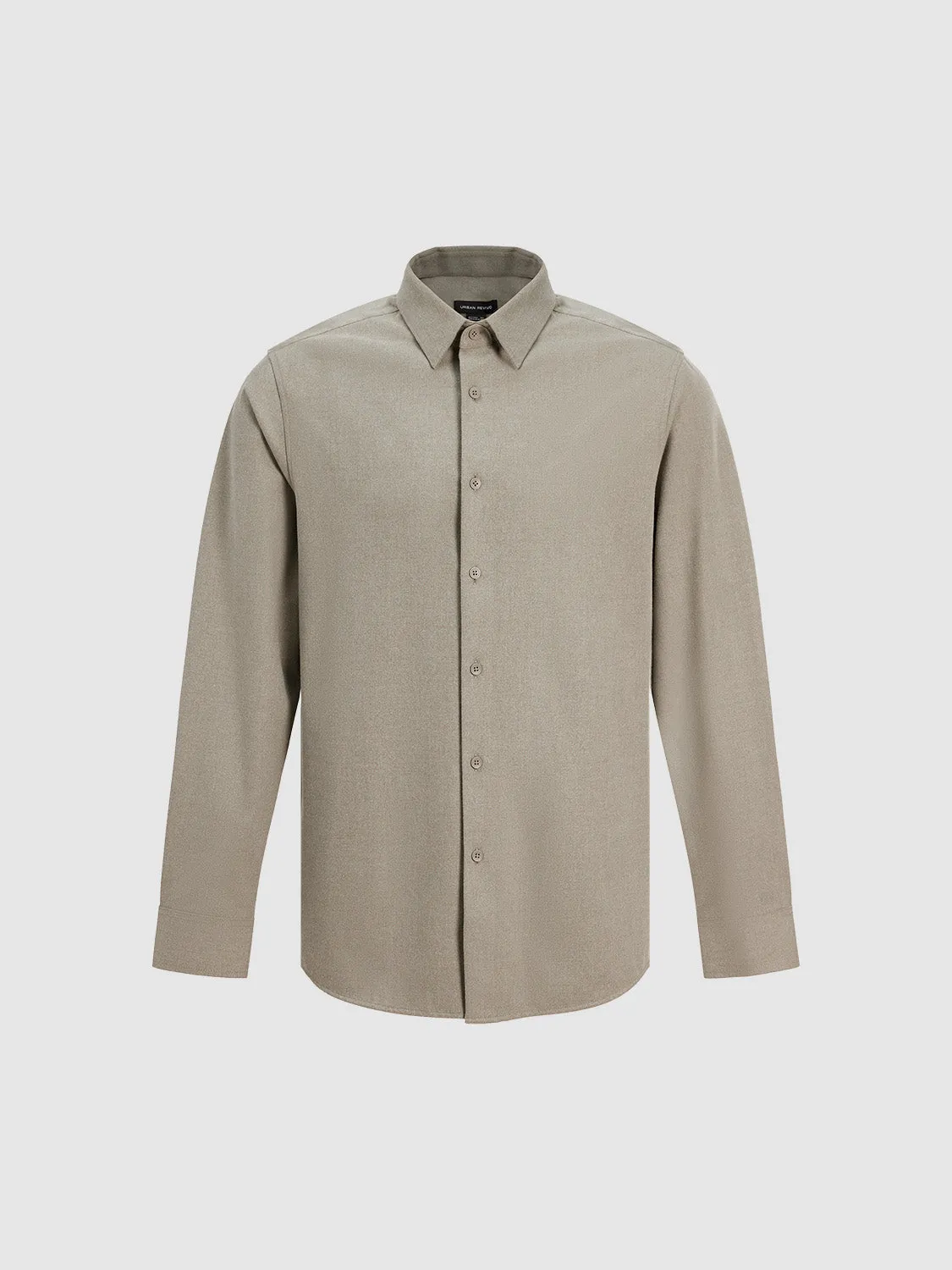 Button Up Straight Shirt sold by Urban Revivo product image thumbnail 3