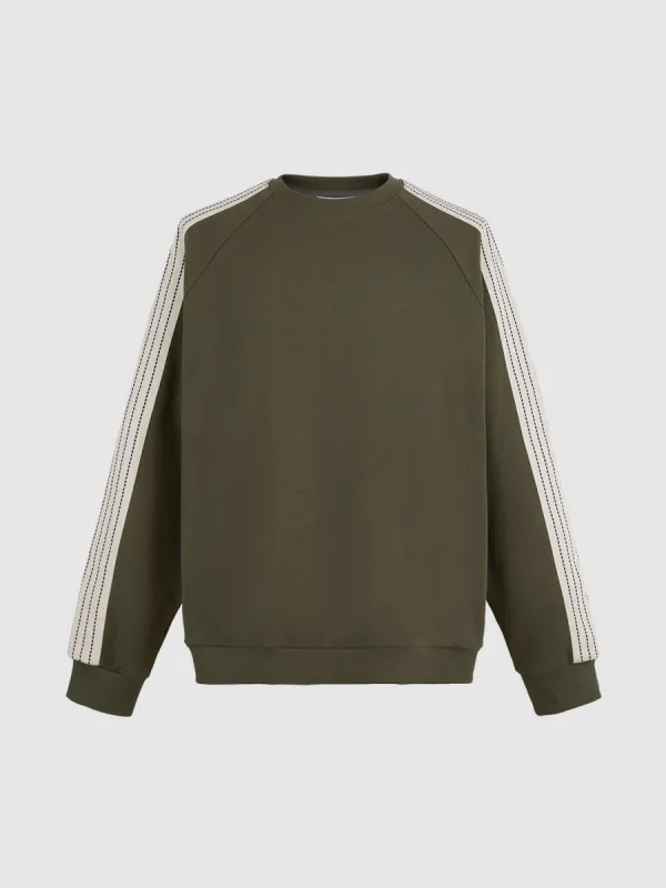Crew Neck Loose Sweatshirt sold by Urban Revivo