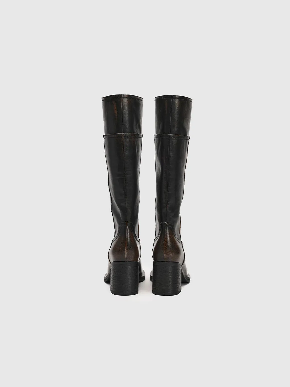Vegan Leather Round Toe Knee Boots sold by Urban Revivo product image thumbnail 3