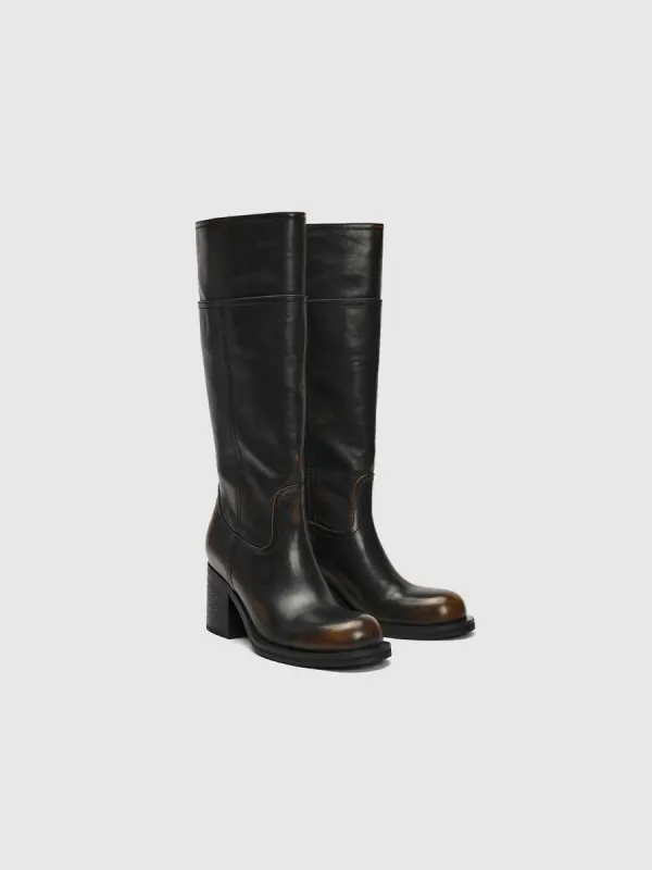 Vegan Leather Round Toe Knee Boots sold by Urban Revivo