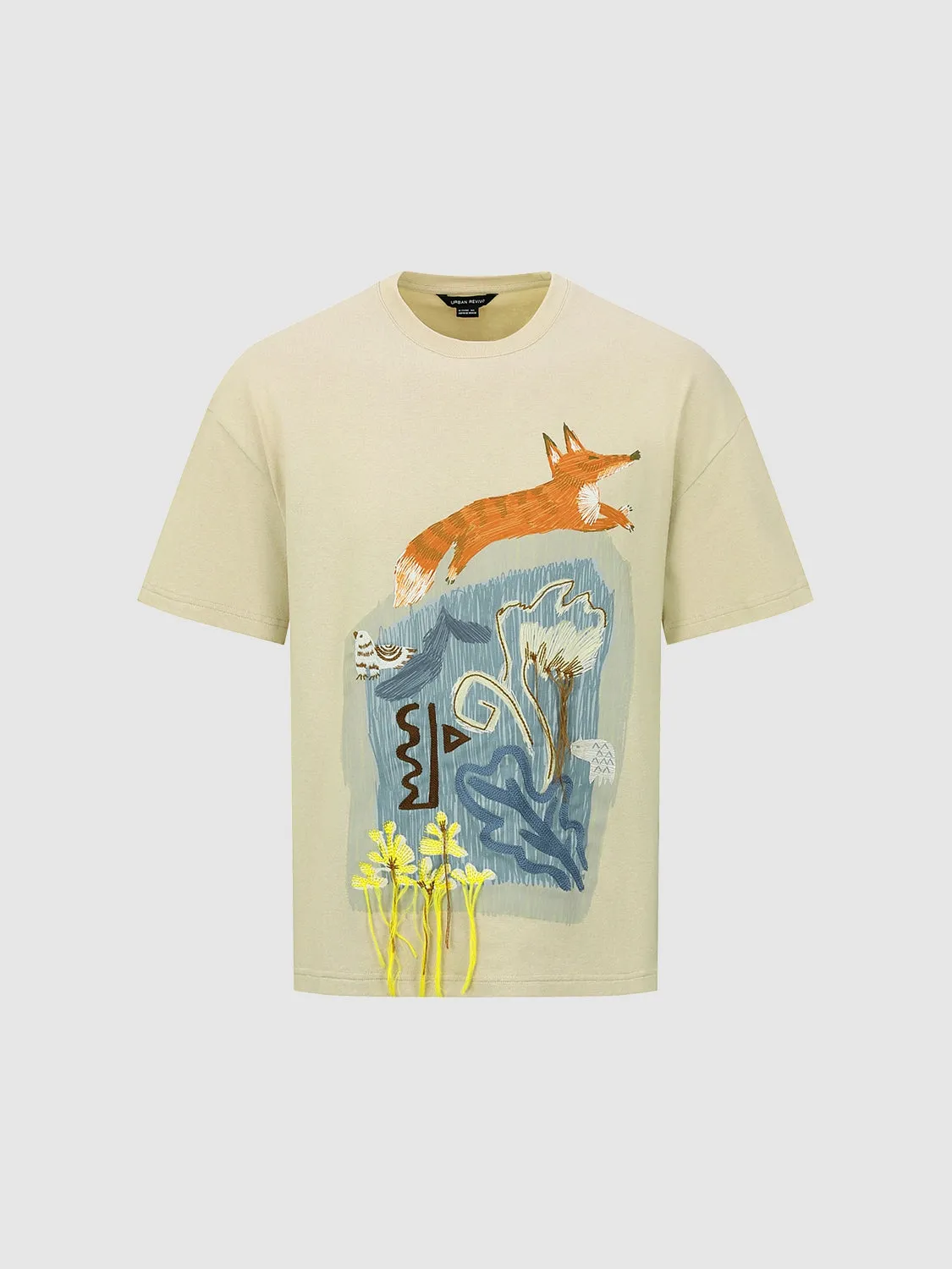 Printed Crew Neck Loose T-Shirt sold by Urban Revivo product image thumbnail 2