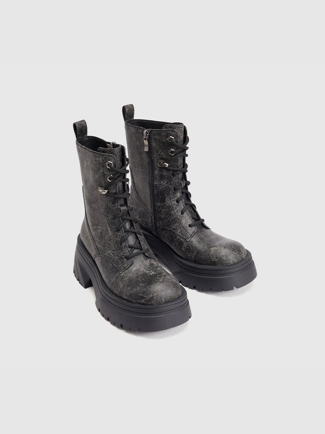 Distressed Round Toe Booties sold by Urban Revivo
