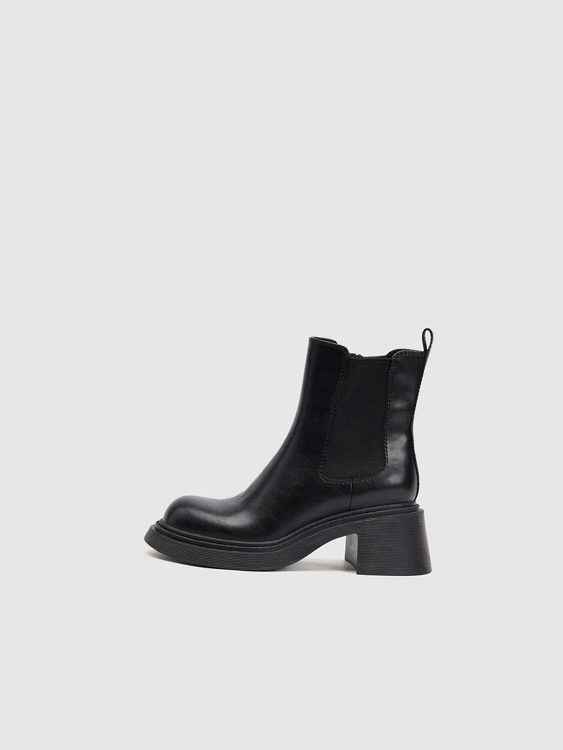 Vegan Leather Round Toe Booties sold by Urban Revivo product image thumbnail 2