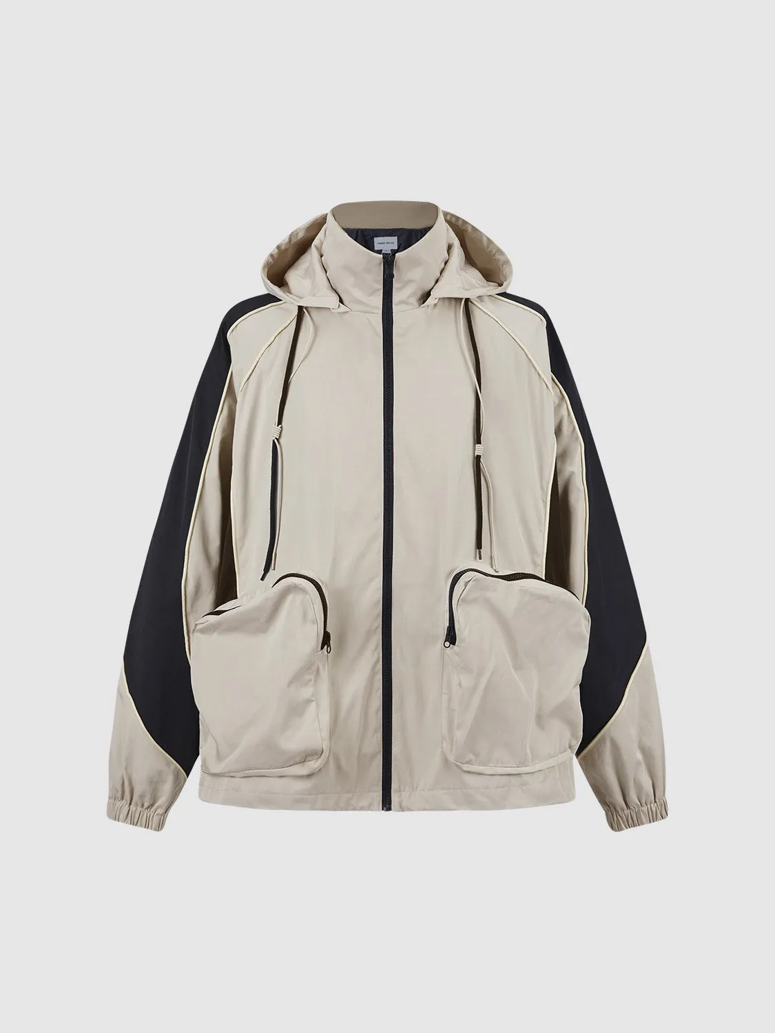 Zipper Front Hooded Oversized Jacket sold by Urban Revivo product image thumbnail 3