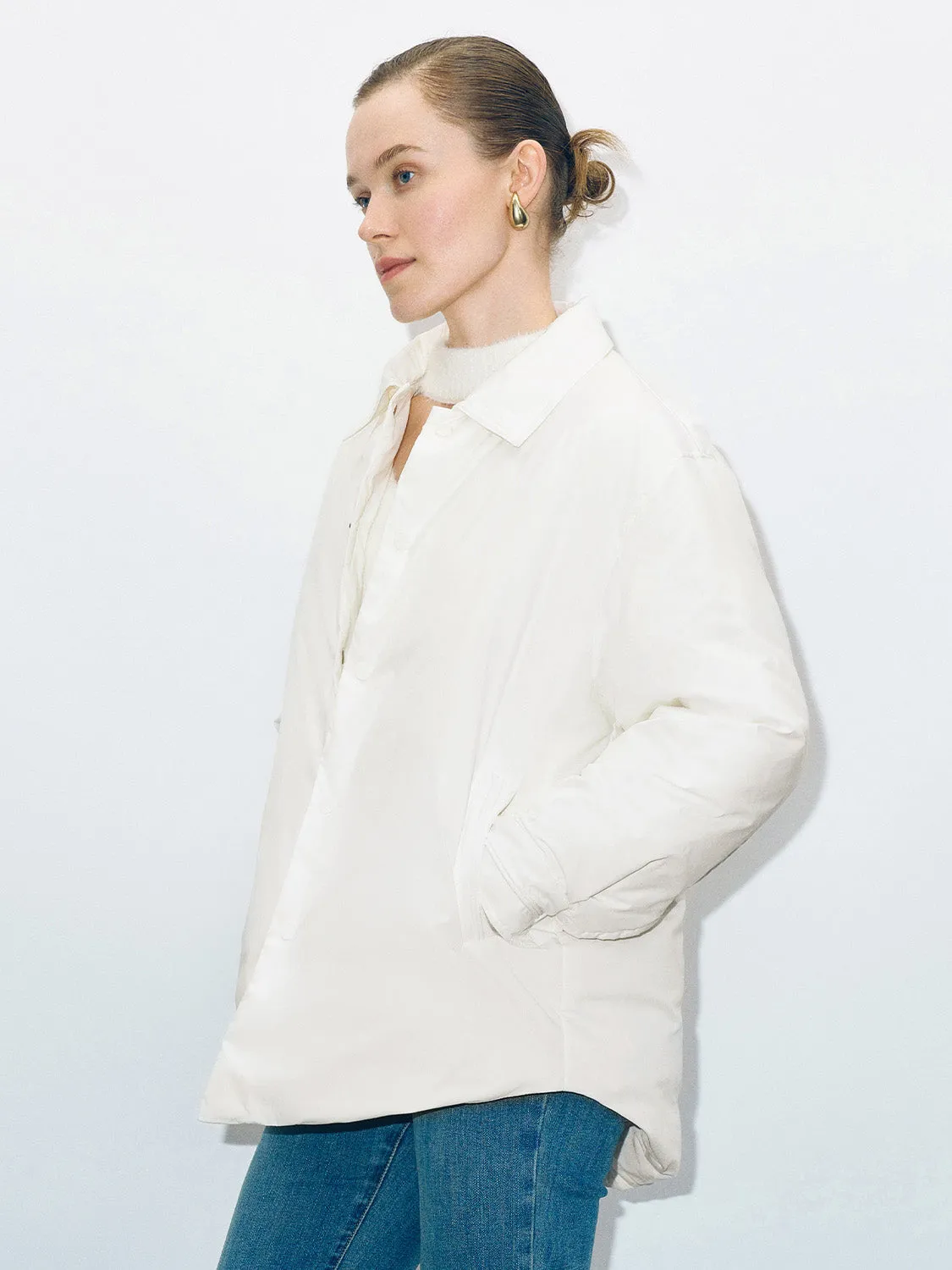 Quilted Embossed Loose Down Jacket sold by Urban Revivo product image thumbnail 3