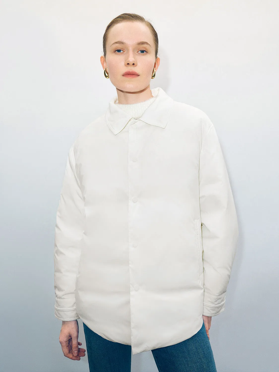 Quilted Embossed Loose Down Jacket sold by Urban Revivo