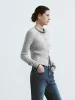 Crew Neck Skinny Knitted Cardigan sold by Urban Revivo