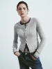 Crew Neck Skinny Knitted Cardigan sold by Urban Revivo