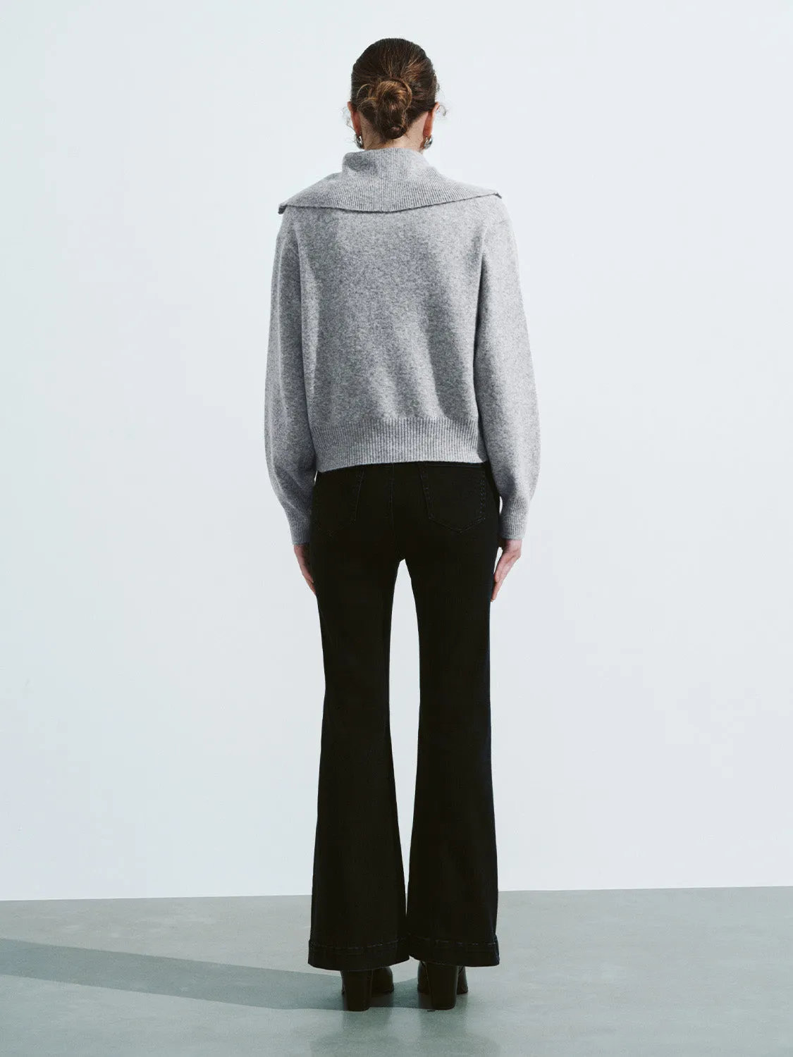 Collared Neck Loose Knitted Cardigan sold by Urban Revivo product image thumbnail 4