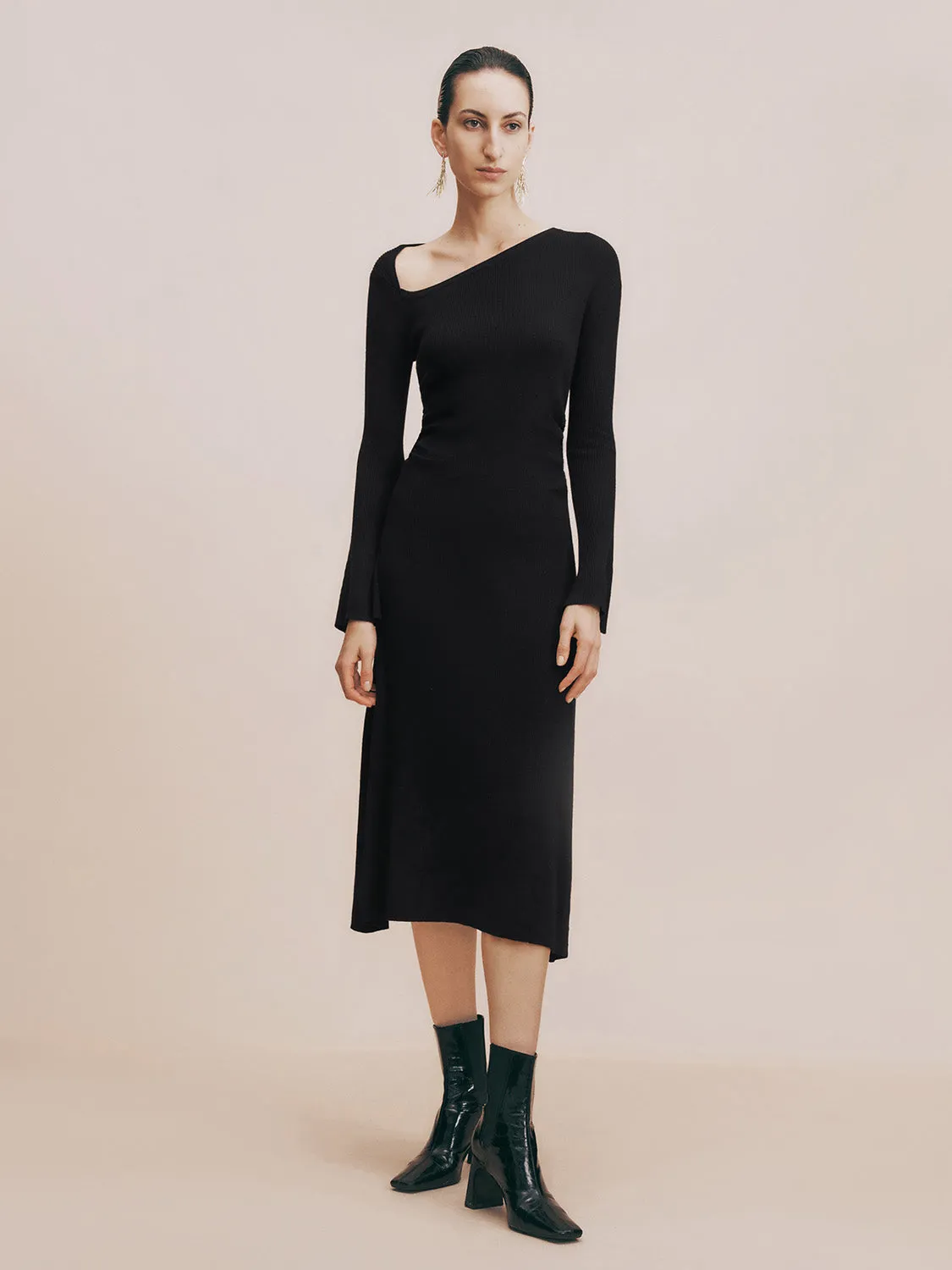 One Shoulder Skinny Knitted Dress sold by Urban Revivo
