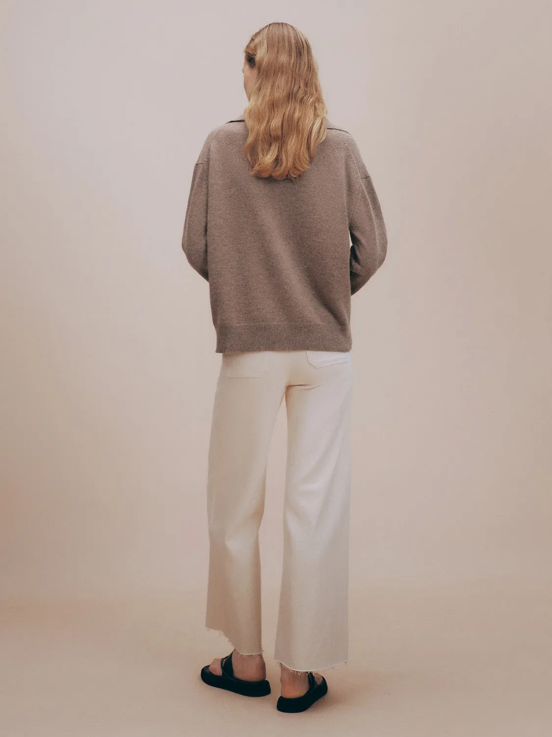 Collared Neck Loose Knitted T-Shirt sold by Urban Revivo product image thumbnail 4