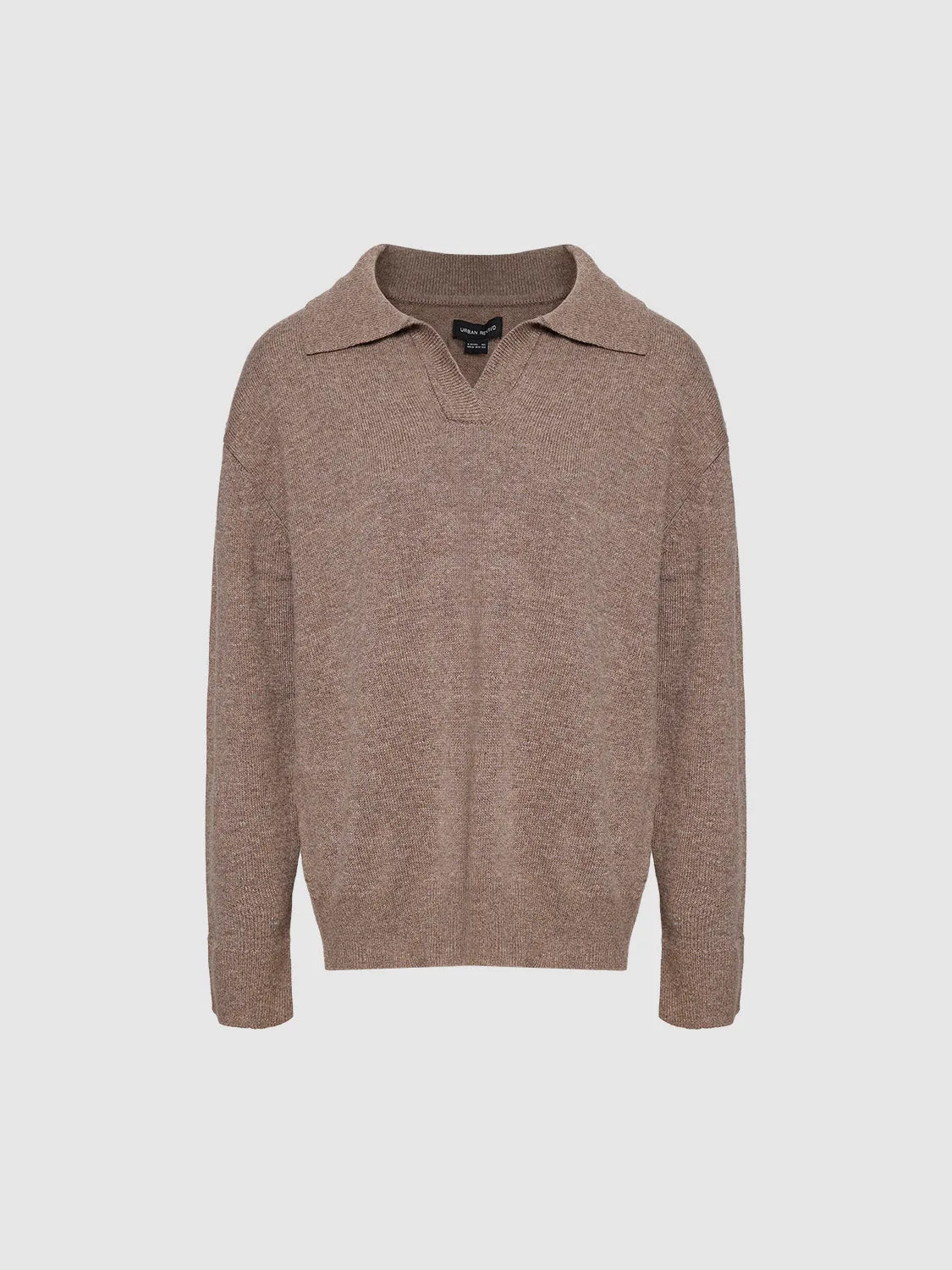 Collared Neck Loose Knitted T-Shirt sold by Urban Revivo product image thumbnail 2