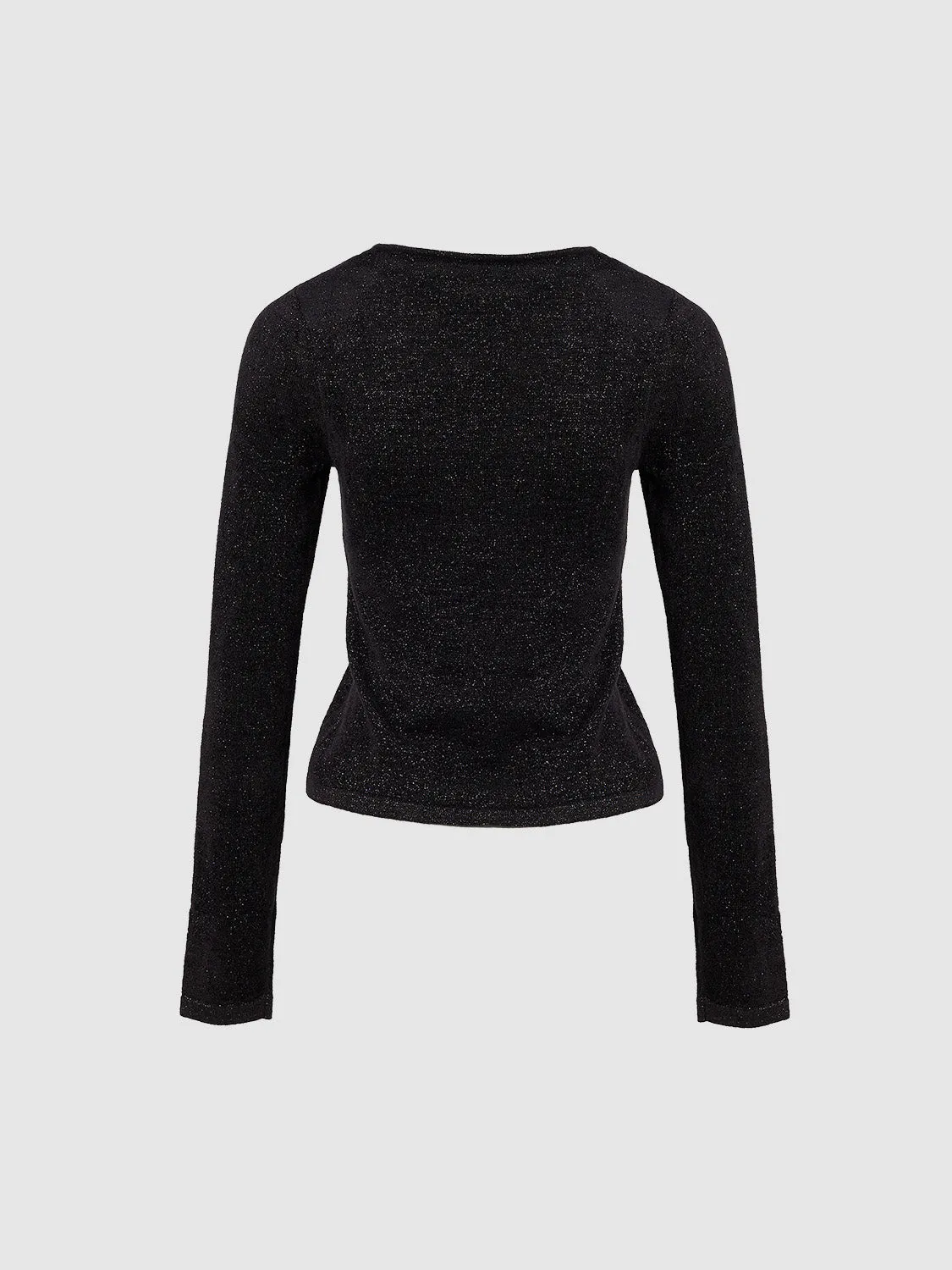 Cut-Out Crew Neck Skinny Knitted T-Shirt sold by Urban Revivo product image thumbnail 2