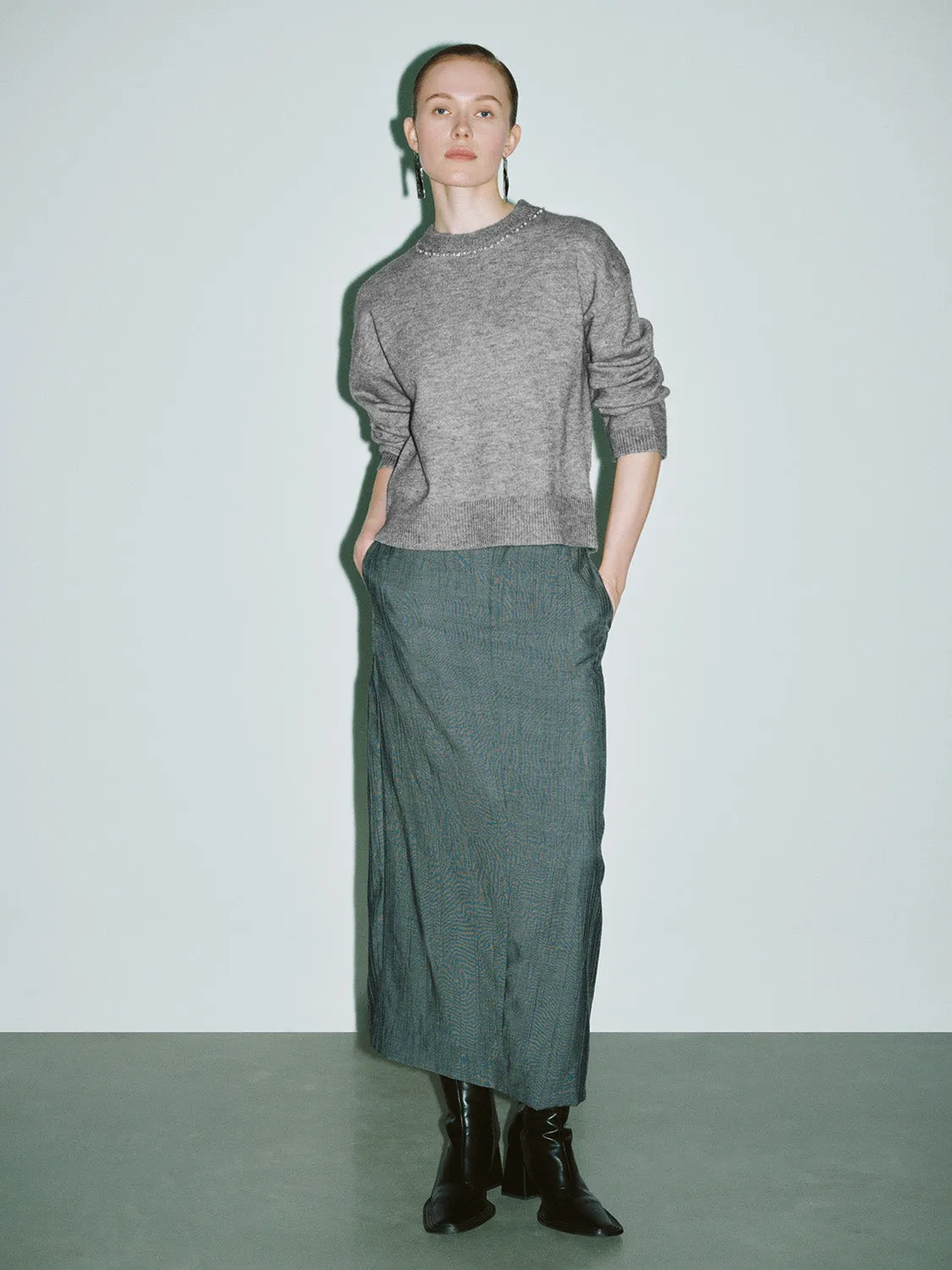 Crew Neck Knitted T-Shirt sold by Urban Revivo product image thumbnail 5
