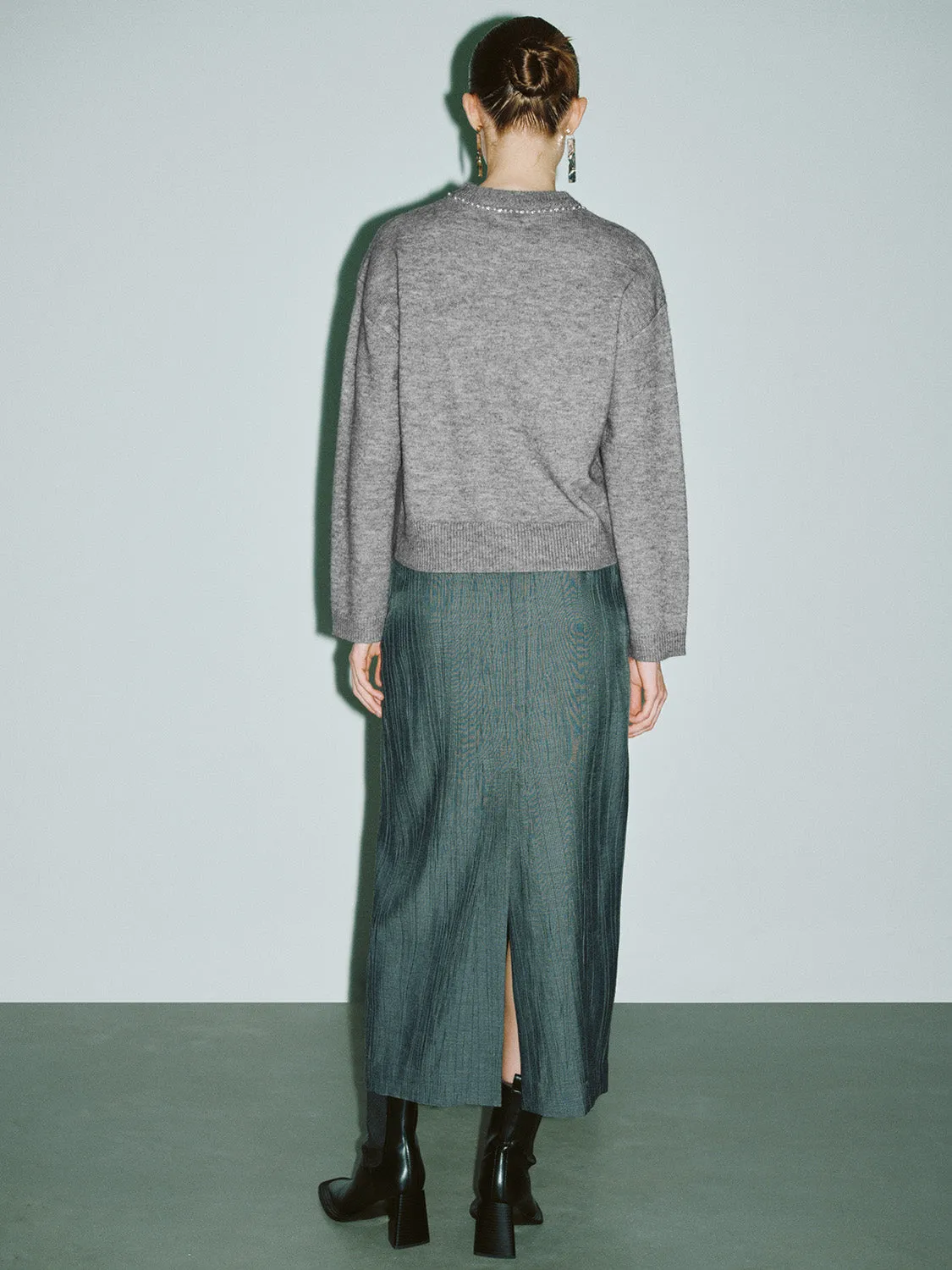 Crew Neck Knitted T-Shirt sold by Urban Revivo product image thumbnail 4