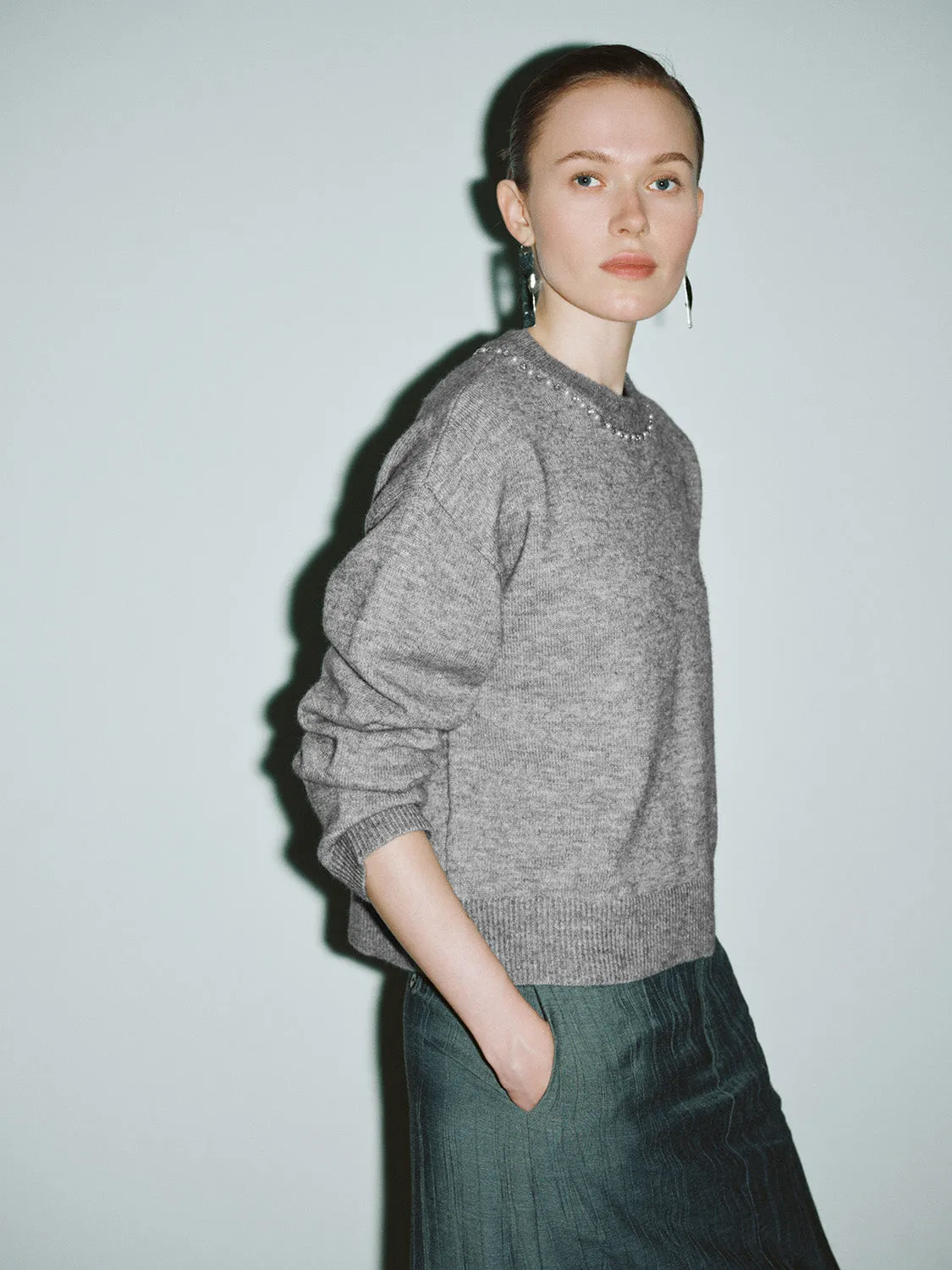 Crew Neck Knitted T-Shirt sold by Urban Revivo product image thumbnail 3