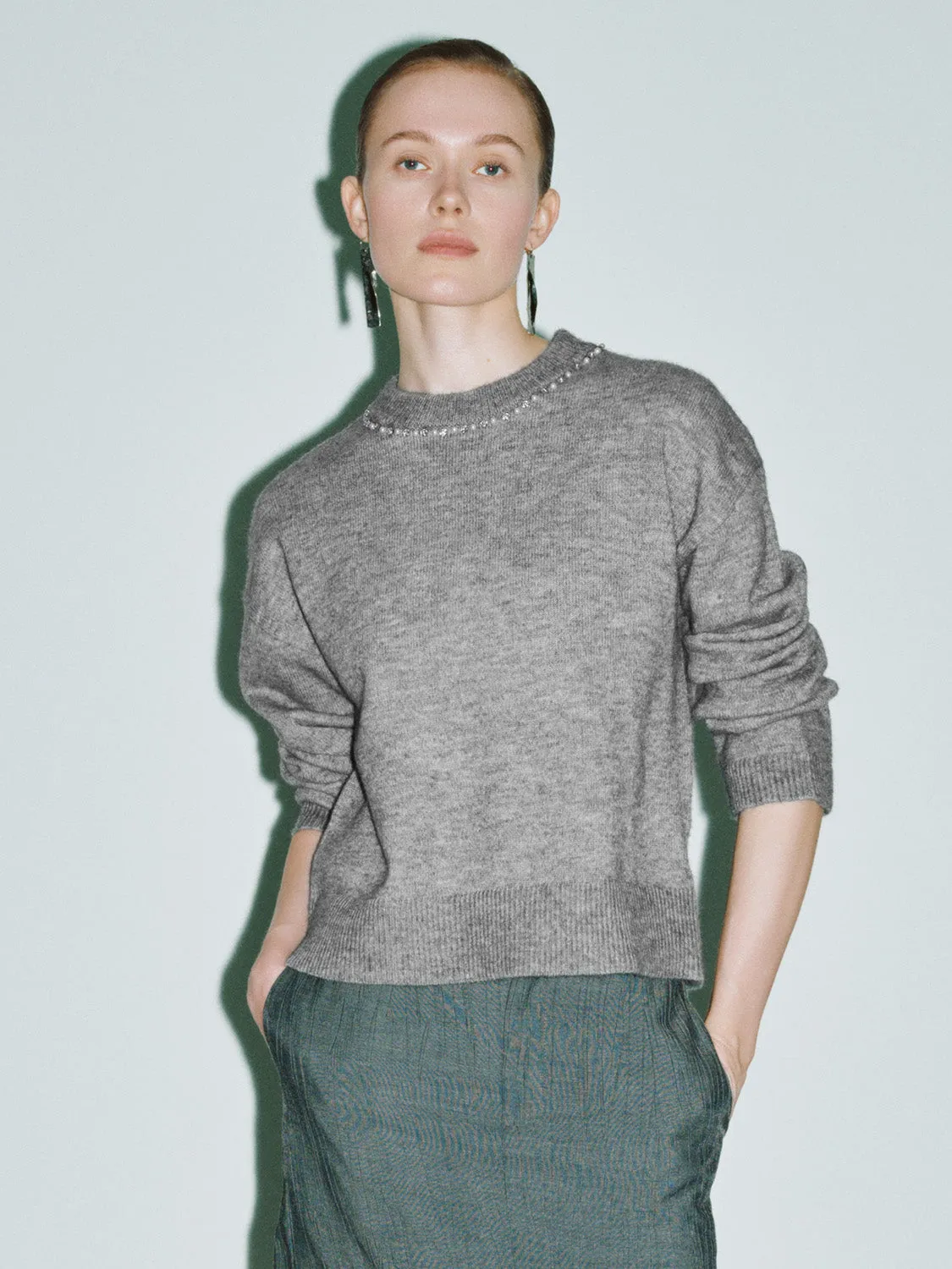 Crew Neck Knitted T-Shirt sold by Urban Revivo