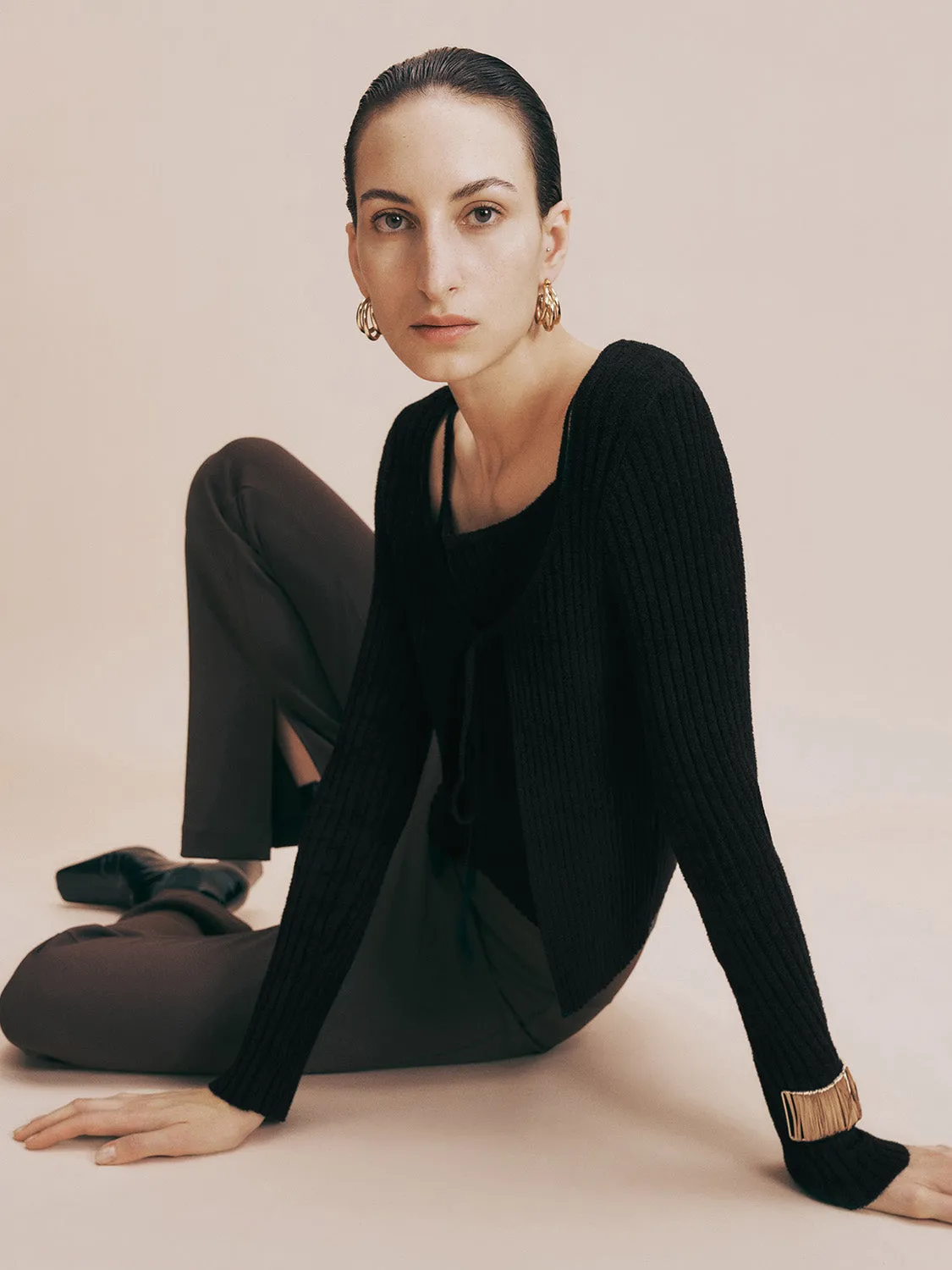 2 In 1 Crew Neck Skinny Knitted T-Shirt sold by Urban Revivo product image thumbnail 3