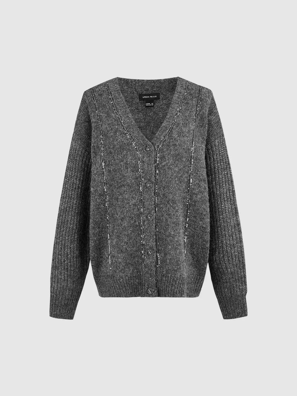 V-Neck Loose Knitted T-Shirt sold by Urban Revivo product image thumbnail 2