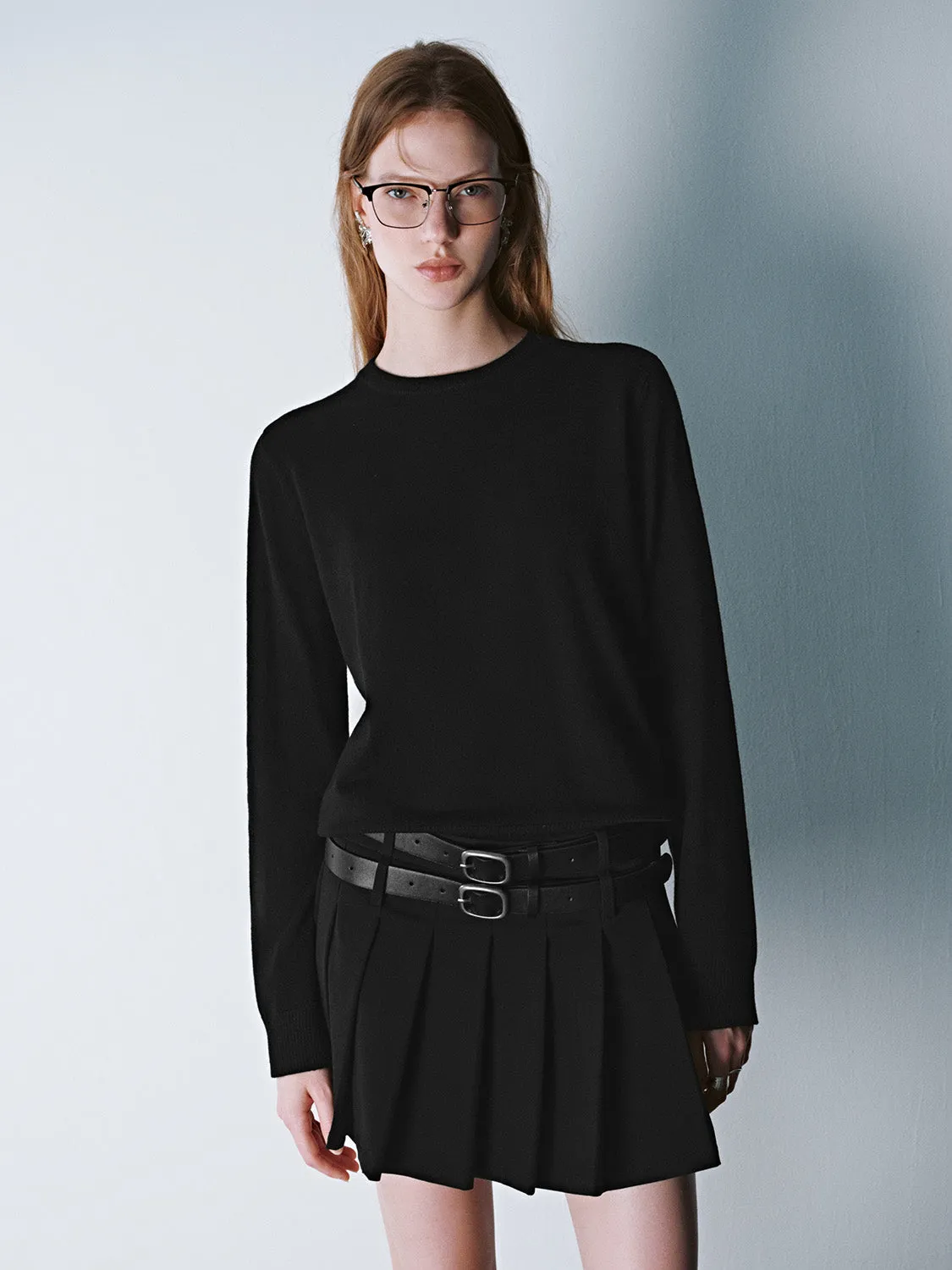 Crew Neck Knitted T-Shirt sold by Urban Revivo