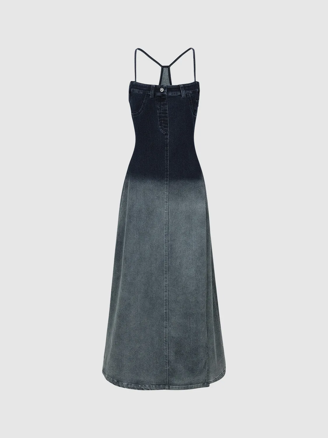 Gradient Skinny Denim Cami Dress sold by Urban Revivo