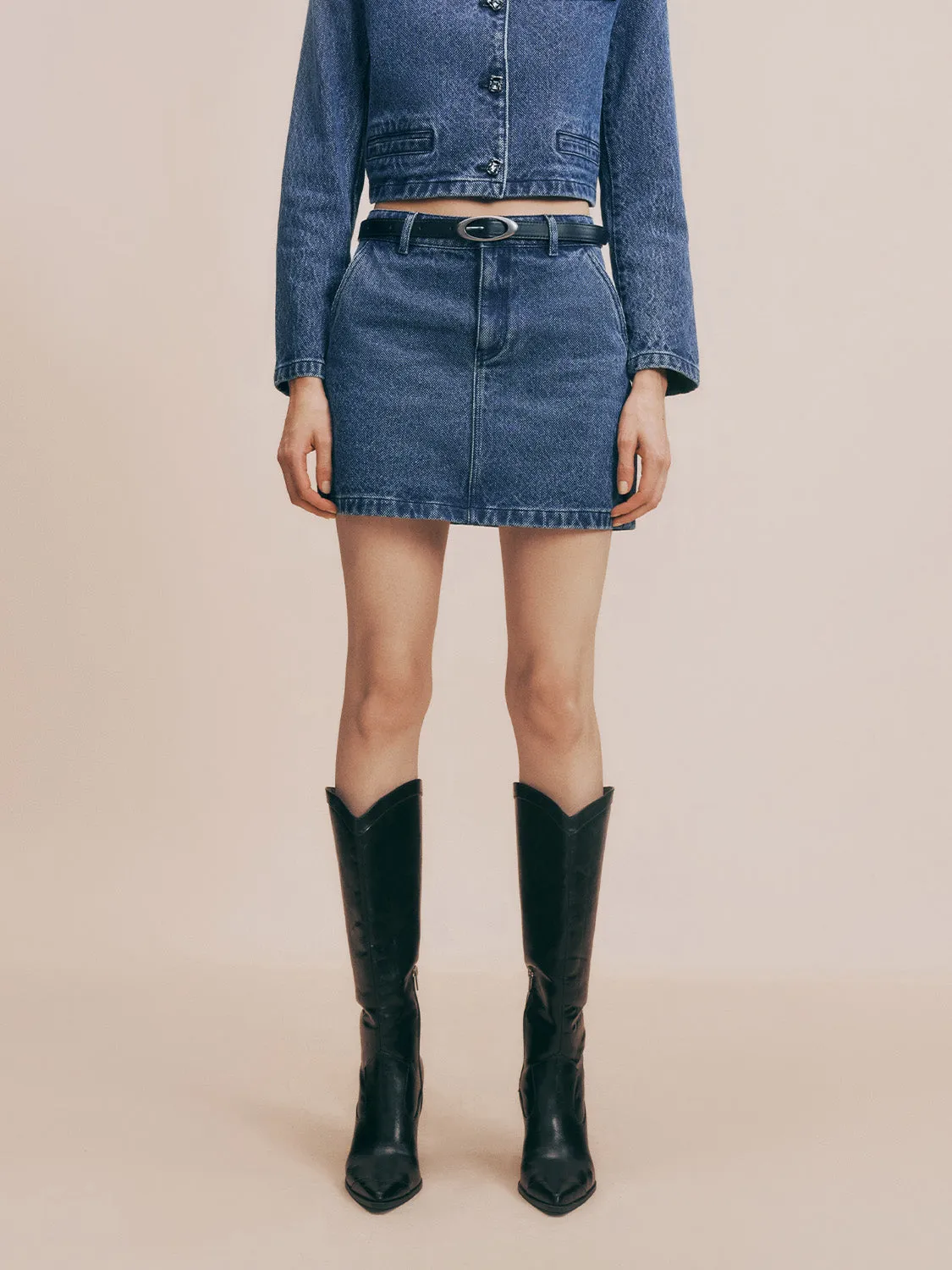 Midi Denim Skirt sold by Urban Revivo product image thumbnail 2