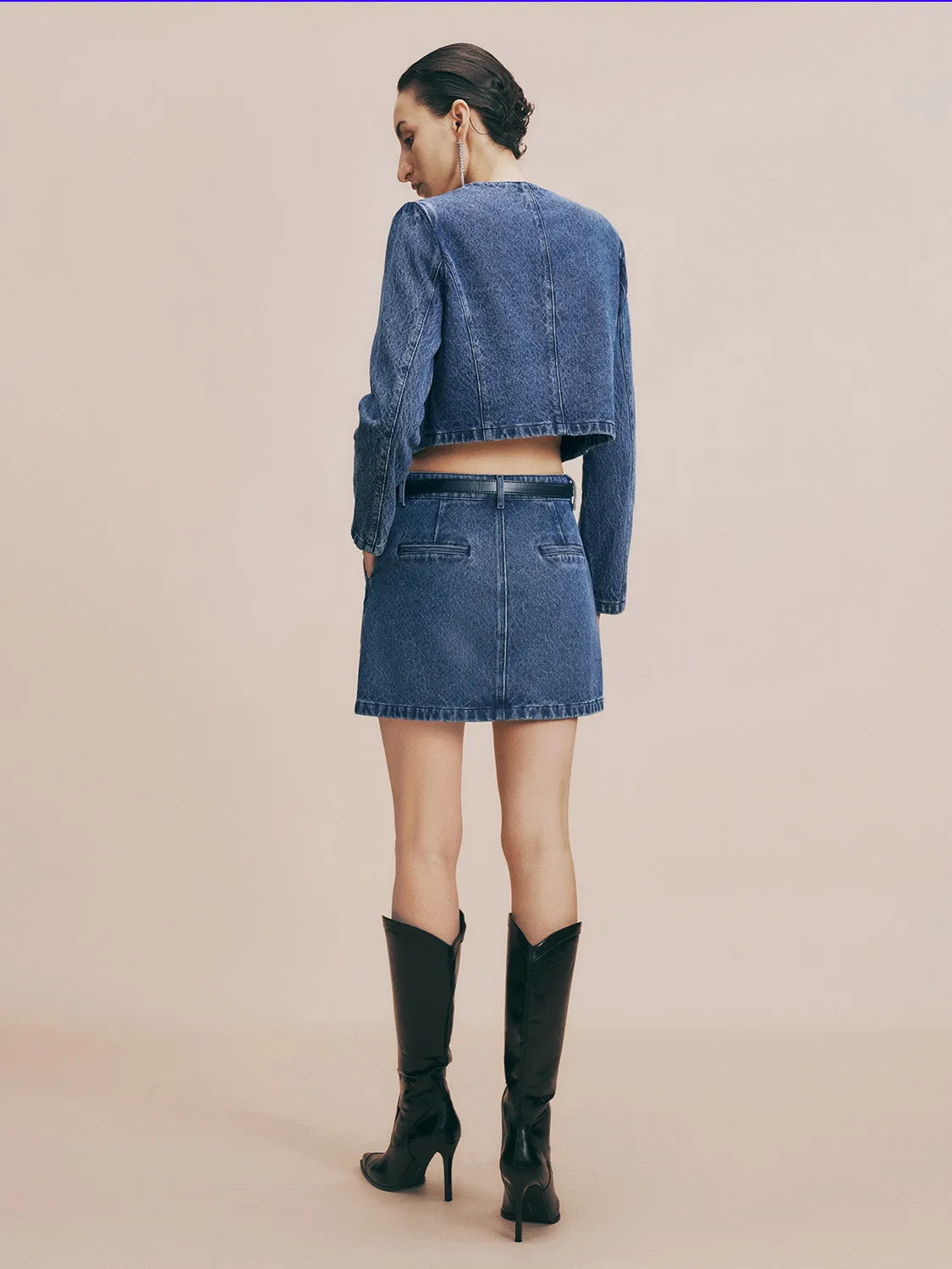 Midi Denim Skirt sold by Urban Revivo product image thumbnail 4