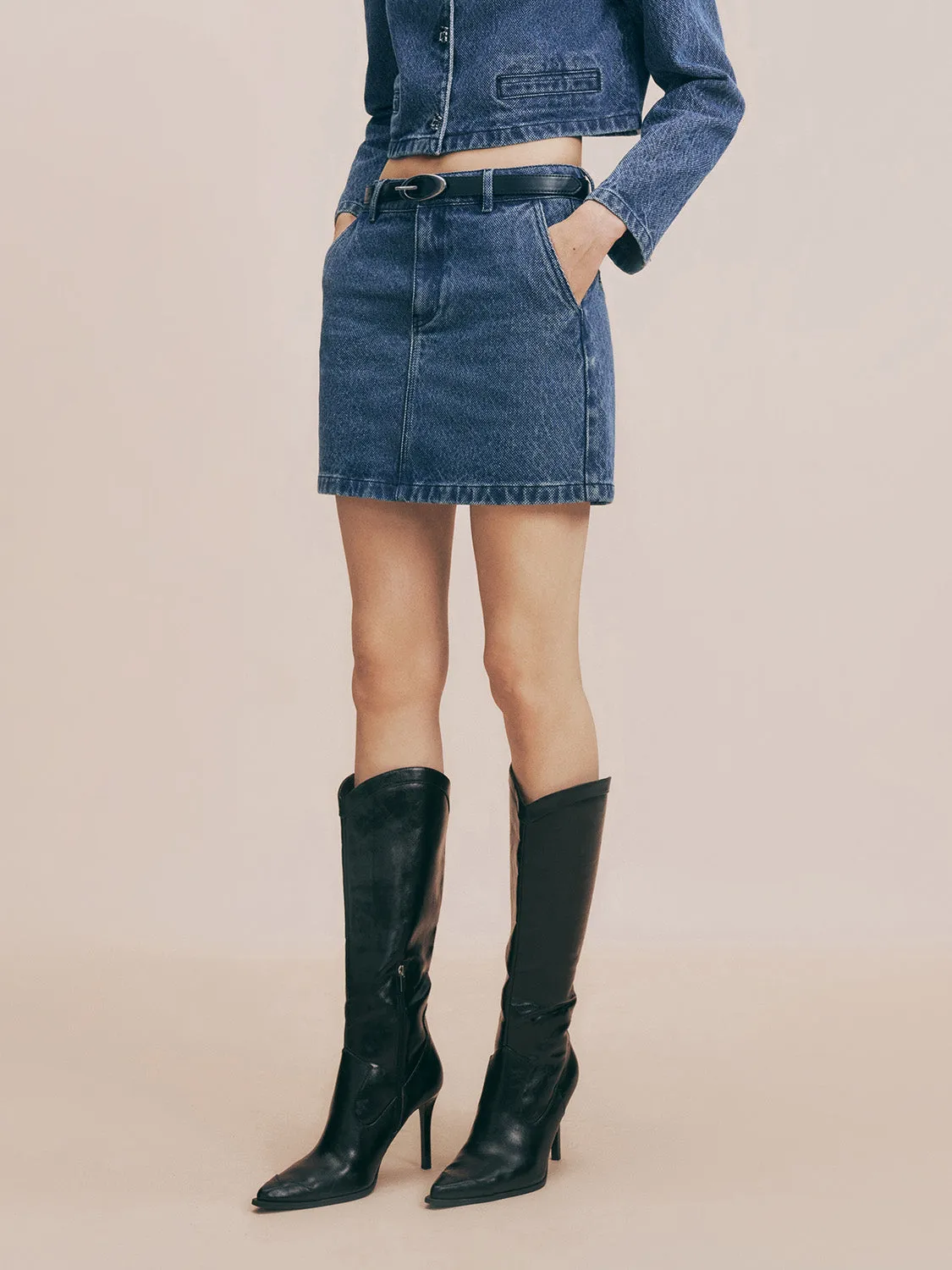 Midi Denim Skirt sold by Urban Revivo product image thumbnail 3