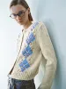 Argyle Printed Crew Neck Knitted Cardigan sold by Urban Revivo