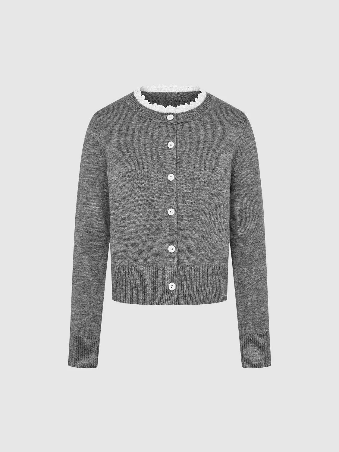 Crew Neck Knitted Cardigan sold by Urban Revivo product image thumbnail 2