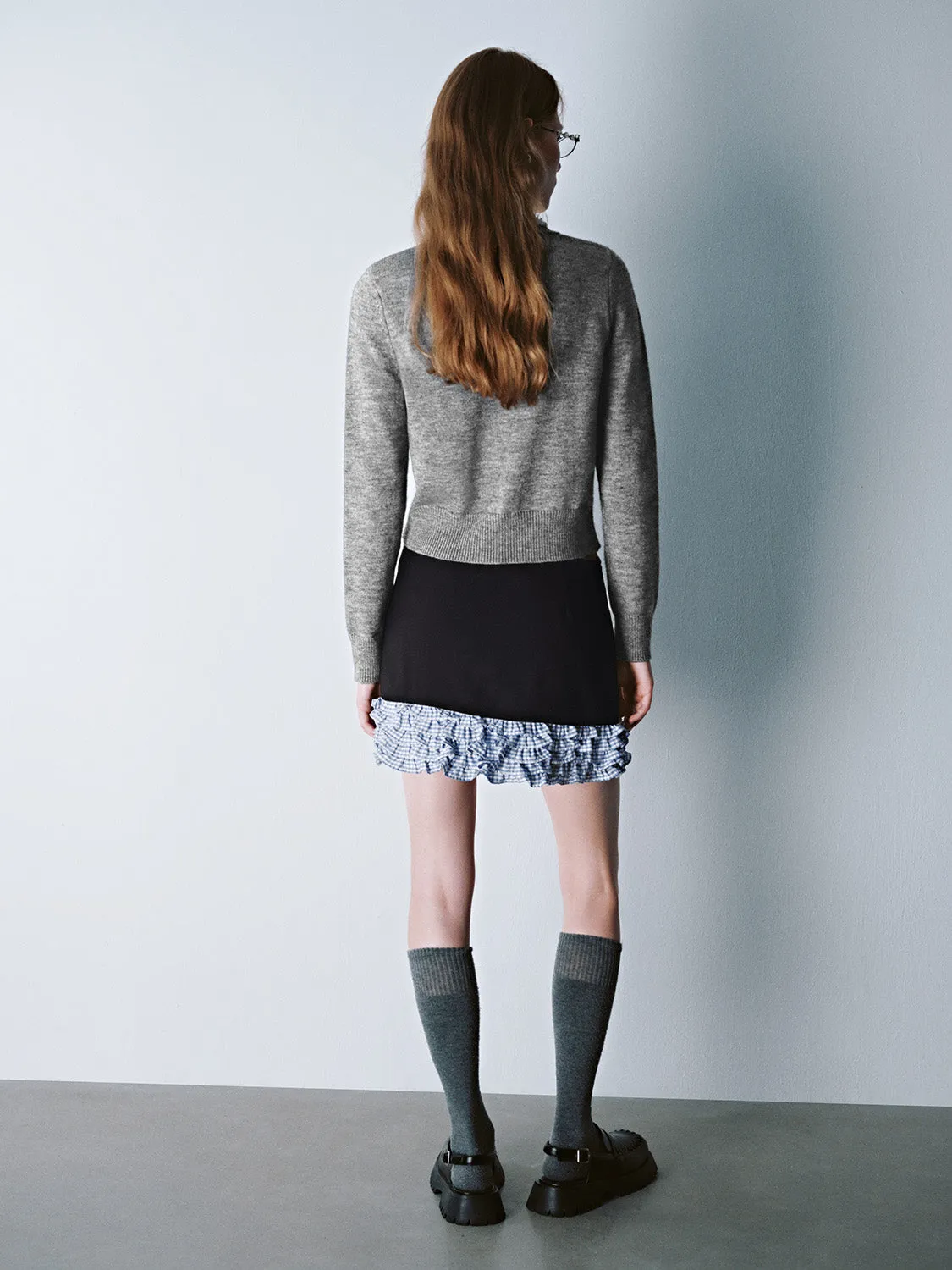Crew Neck Knitted Cardigan sold by Urban Revivo product image thumbnail 4