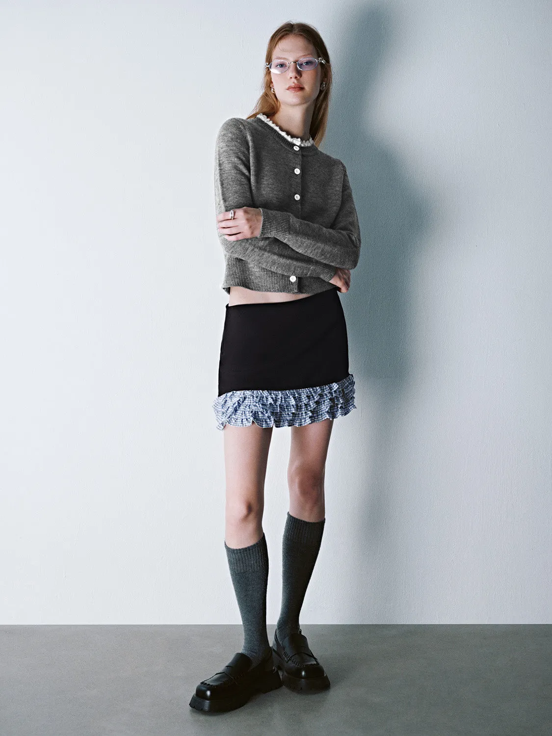 Crew Neck Knitted Cardigan sold by Urban Revivo product image thumbnail 5