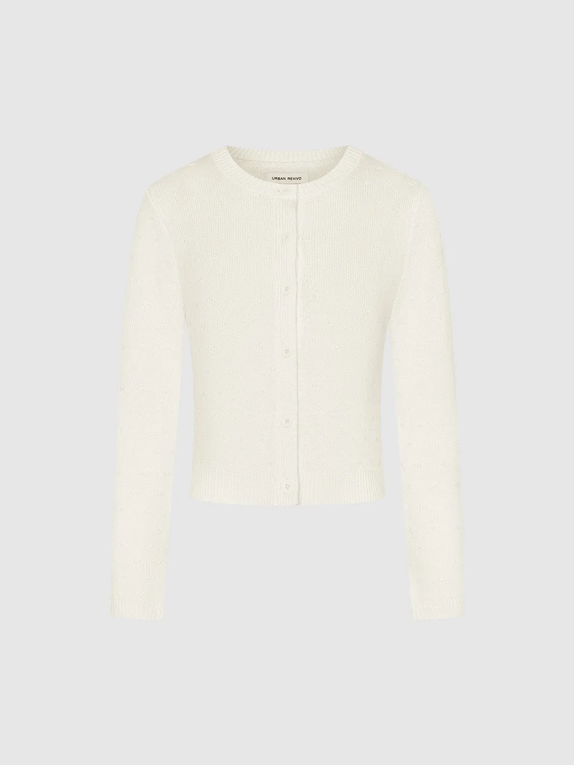 Crew Neck Knitted Cardigan sold by Urban Revivo product image thumbnail 2